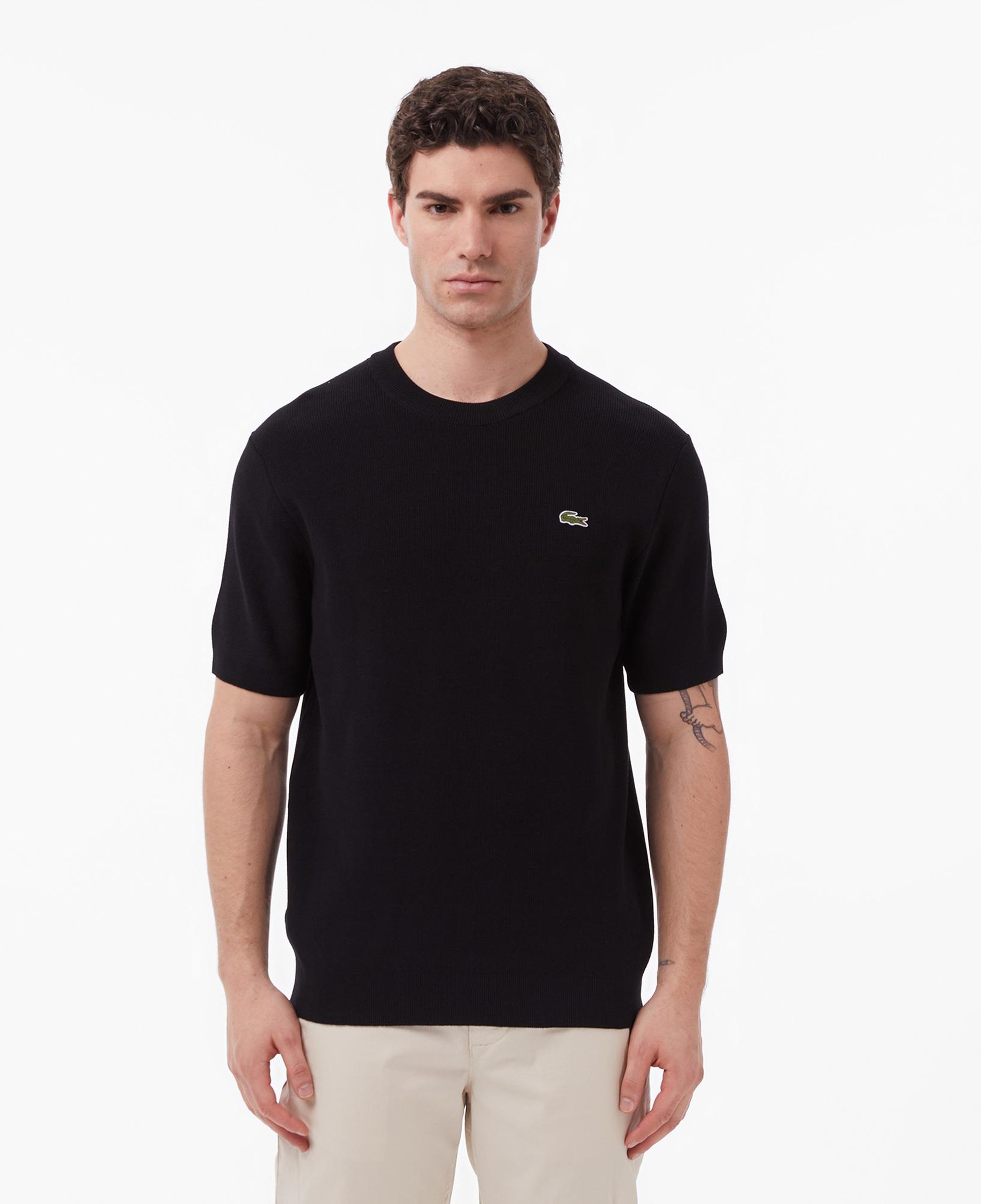 Lacoste Erkek Classic Fit Kısa Kollu Bisiklet Yaka Siyah Triko