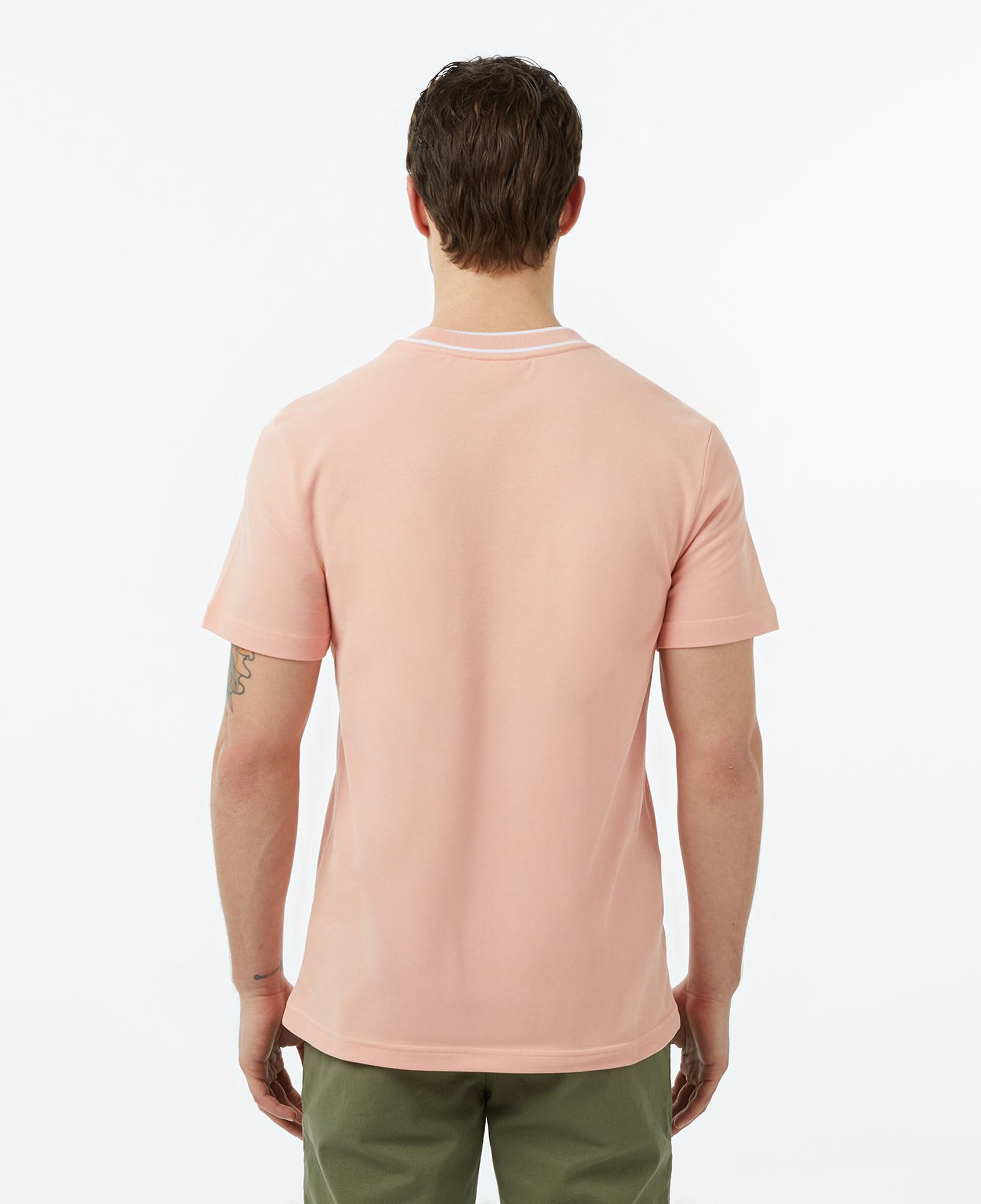 Lacoste Erkek Regular Fit Bisiklet Yaka Pembe T-Shirt