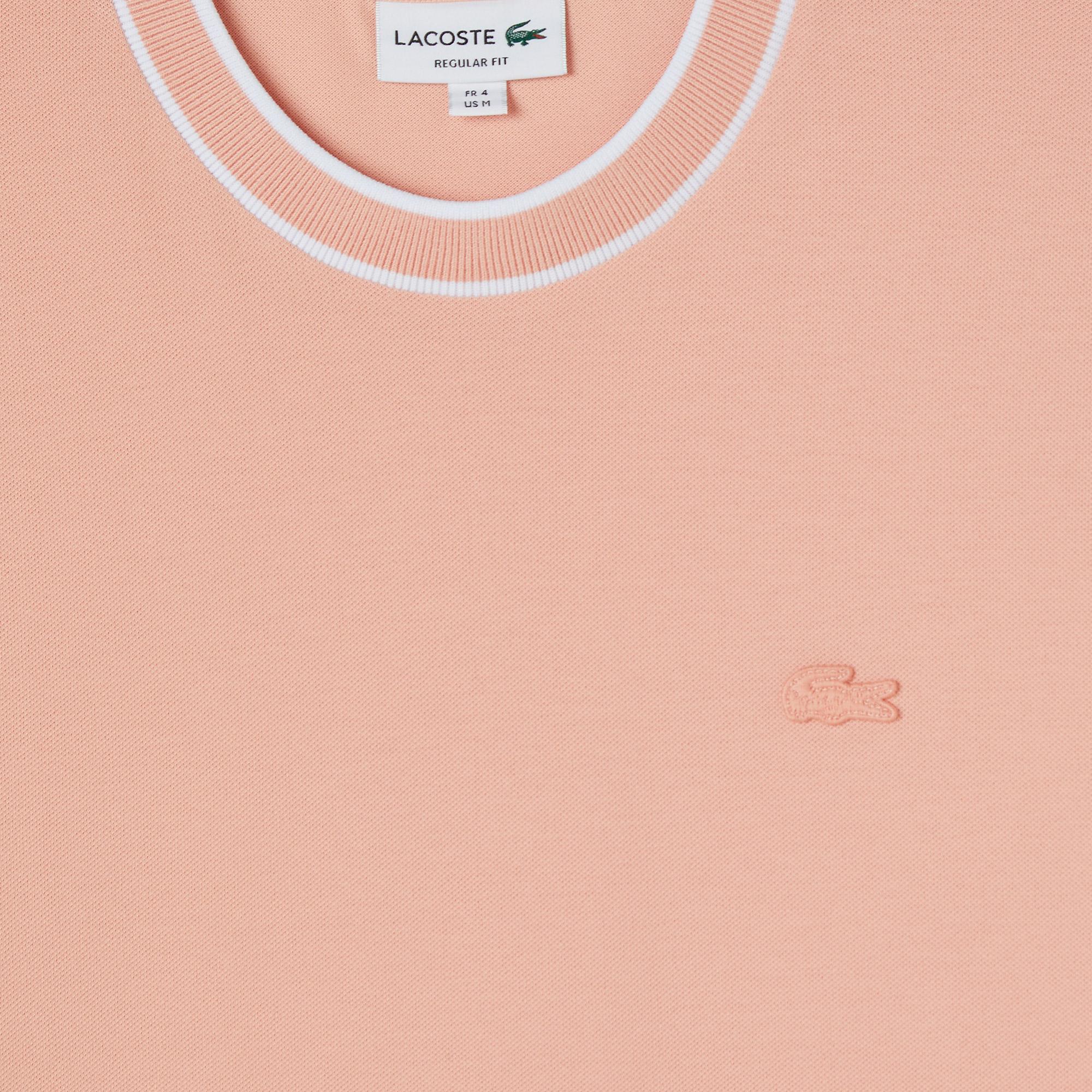 Lacoste Erkek Regular Fit Bisiklet Yaka Pembe T-Shirt