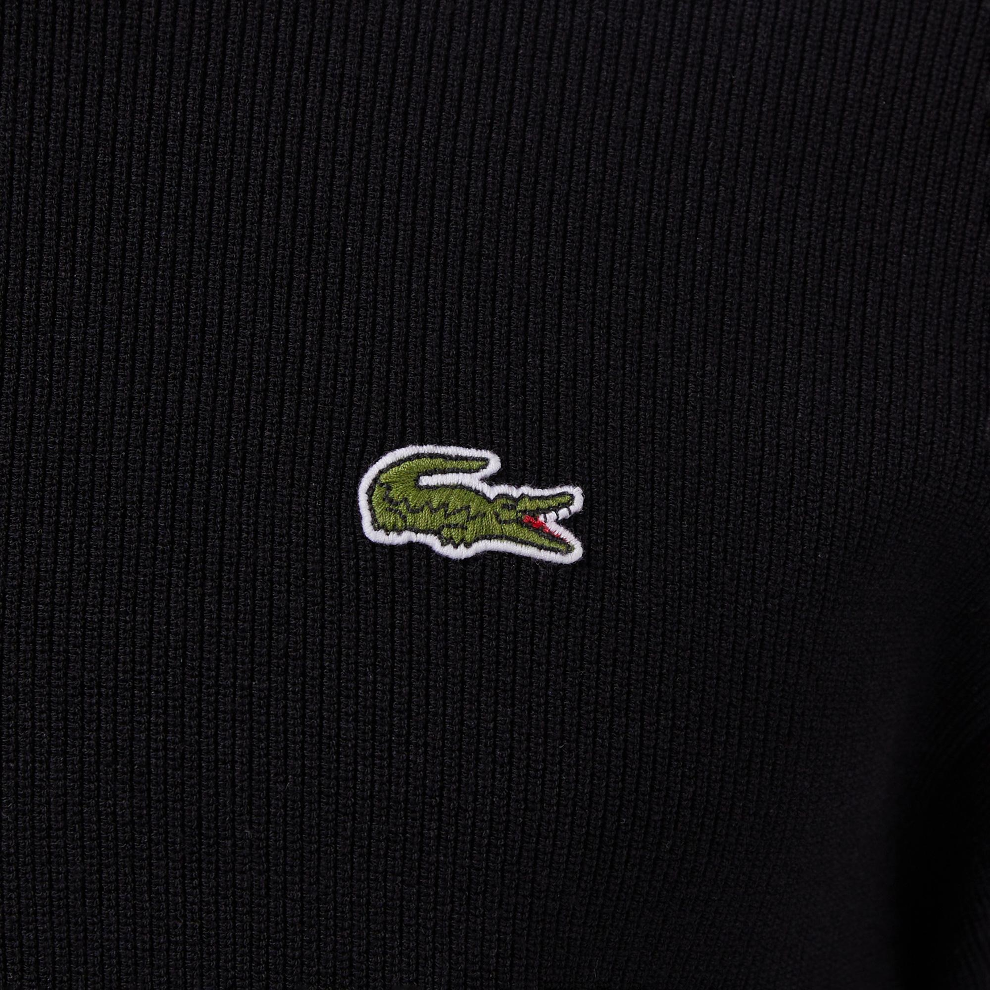 Lacoste Erkek Classic Fit Kısa Kollu Bisiklet Yaka Siyah Triko