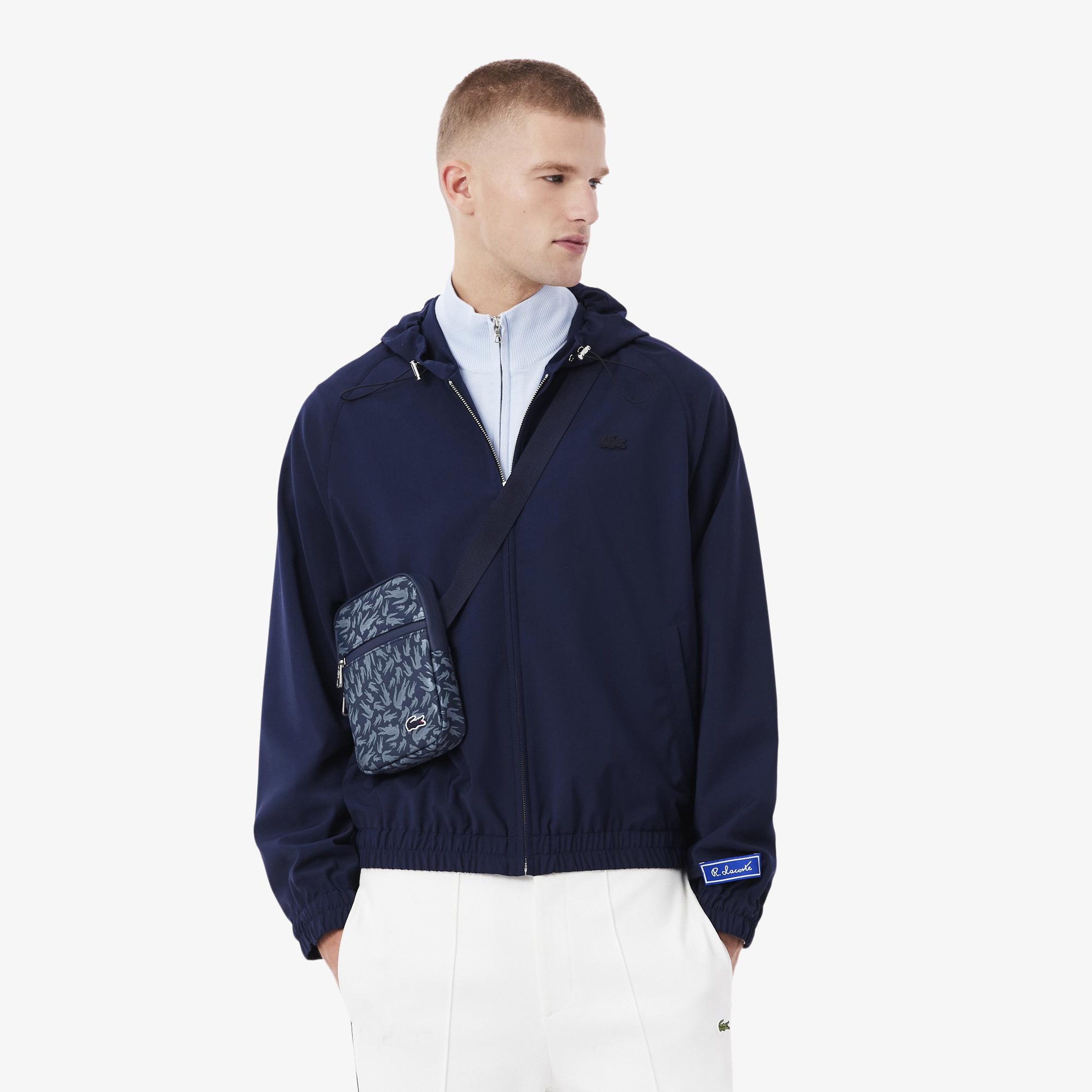 Lacoste LCST Erkek  Desenli Lacivert Postacı Çantası