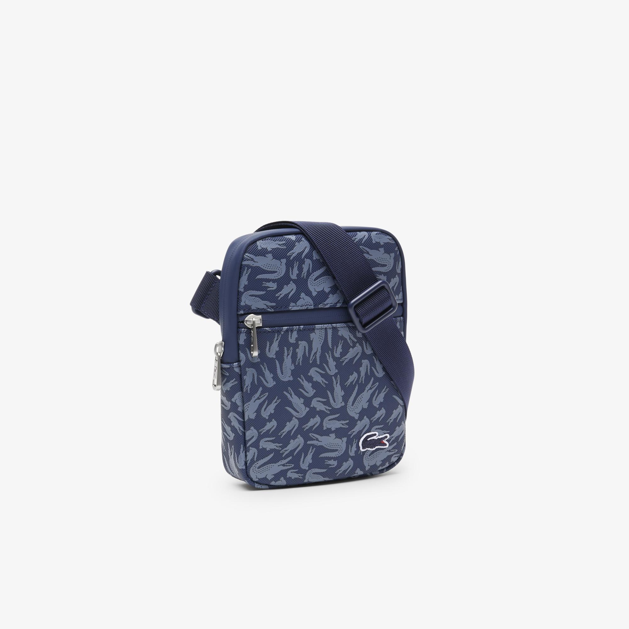 Lacoste LCST Erkek  Desenli Lacivert Postacı Çantası