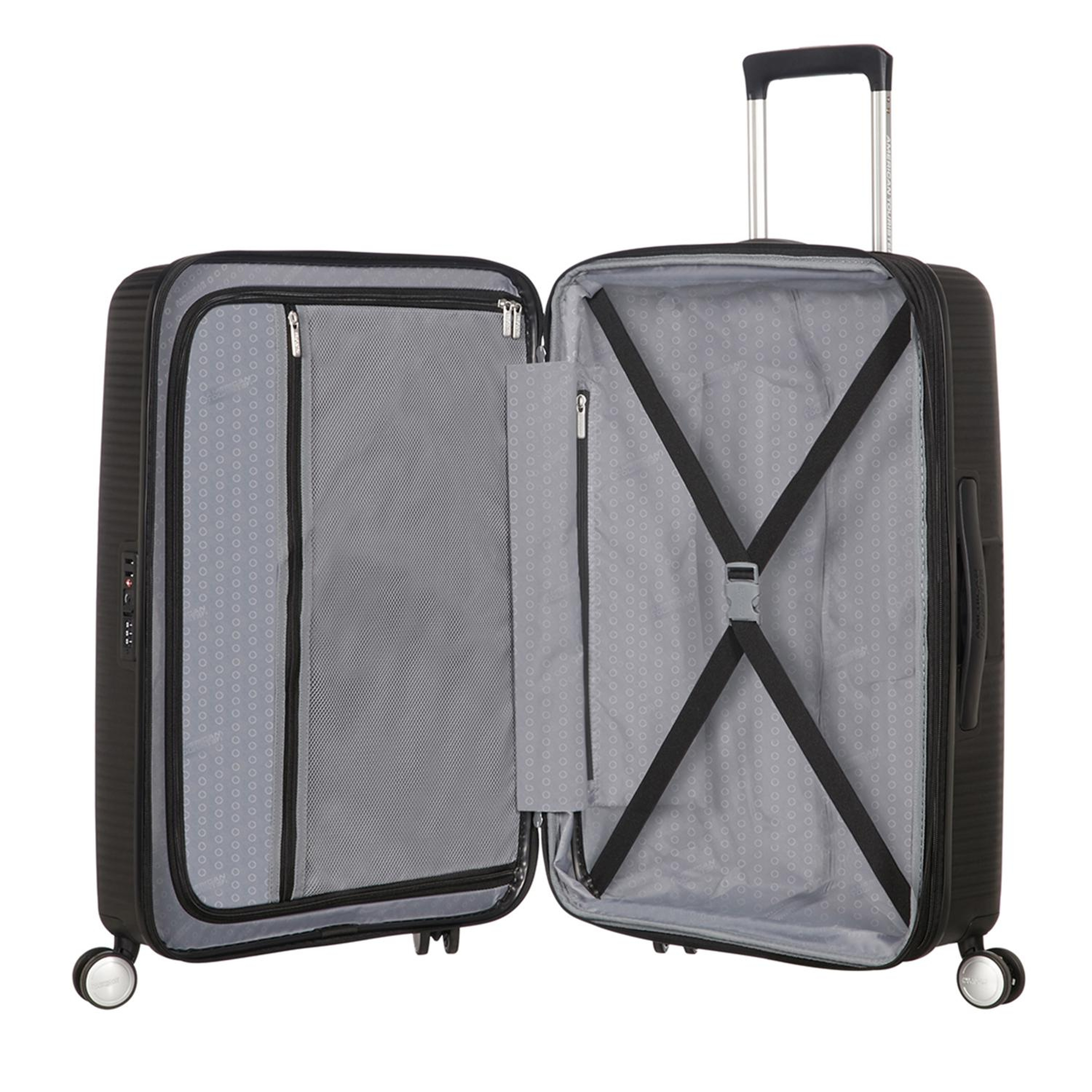American Tourister Siyah Soundbox - Körüklü 67 cm Orta Boy Sert Valiz