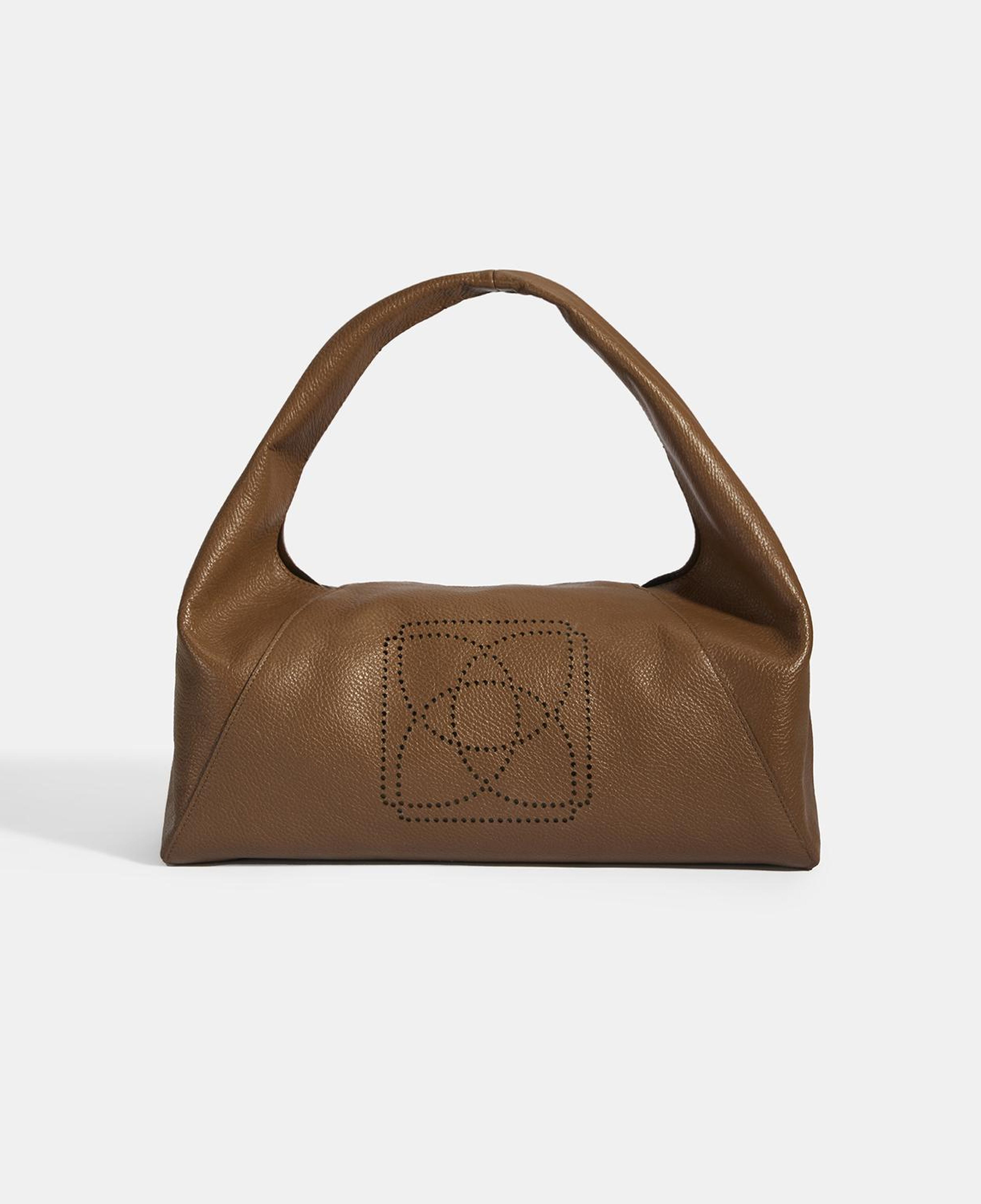 Kadın Kahve Logo Baskılı Deri El Çantası