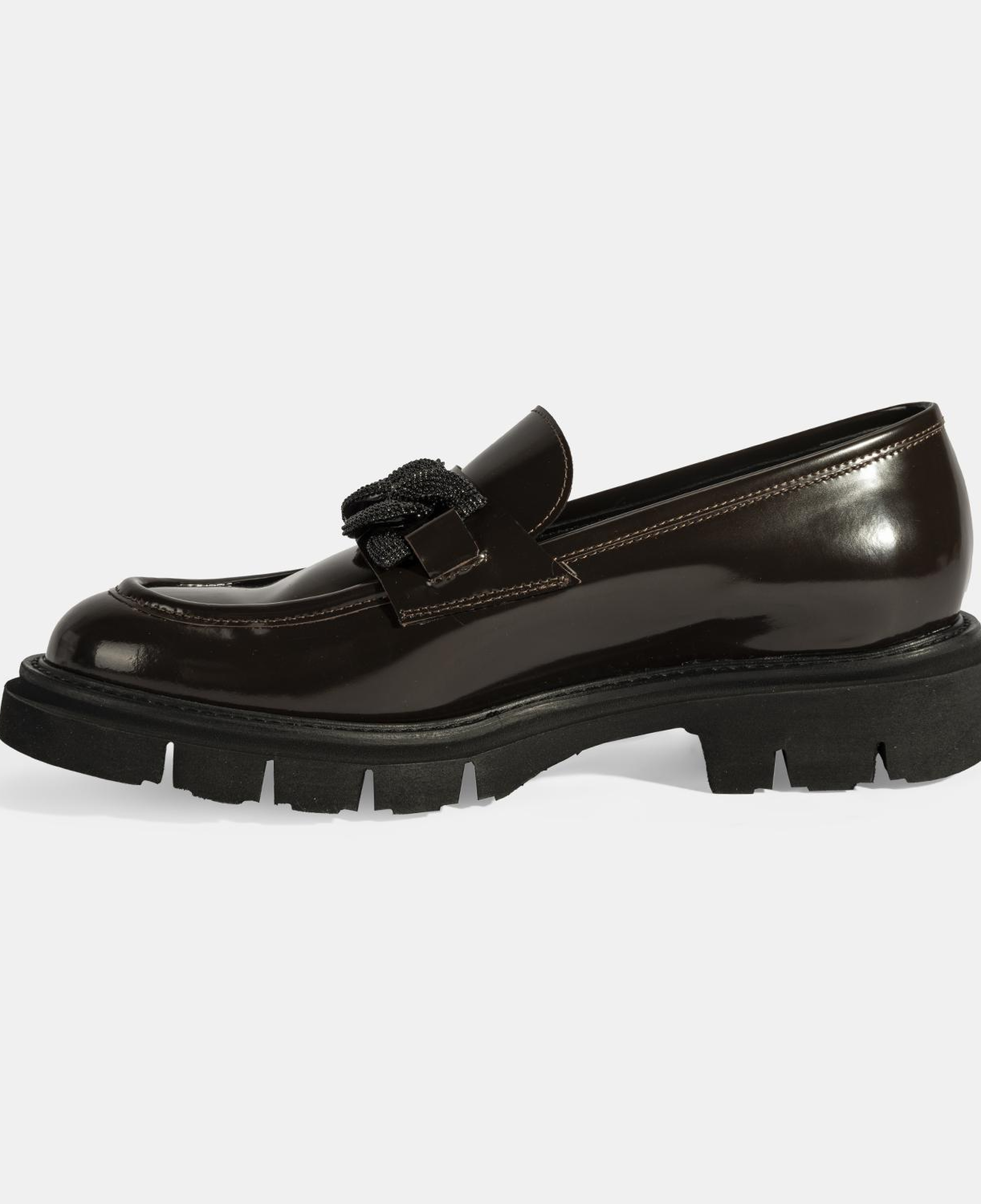 Luca Grossi Kadın Kahve Toka Detaylı Deri Loafer