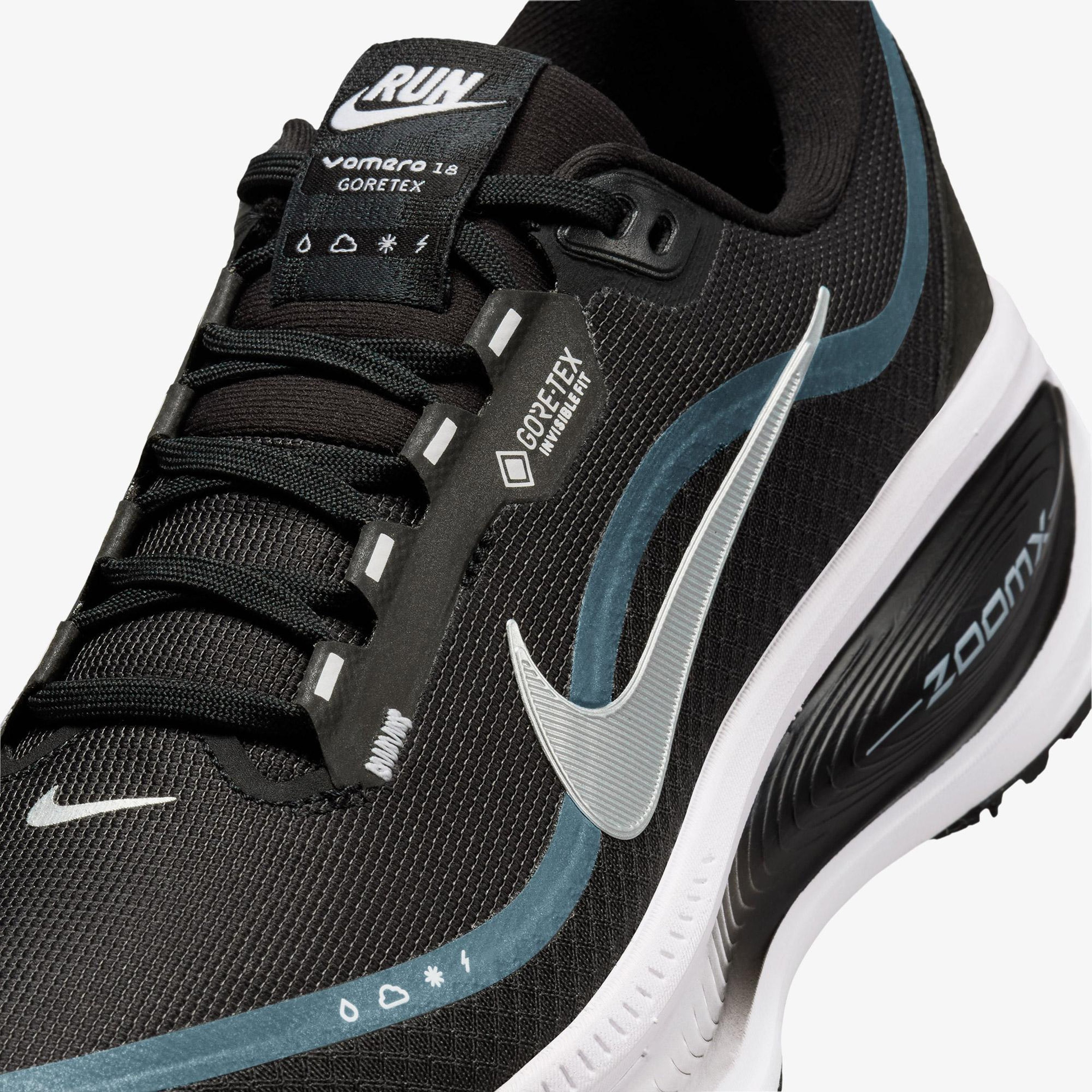 Nike Vomero 18 Gore-Tex Kadın Siyah Koşu Ayakkabısı