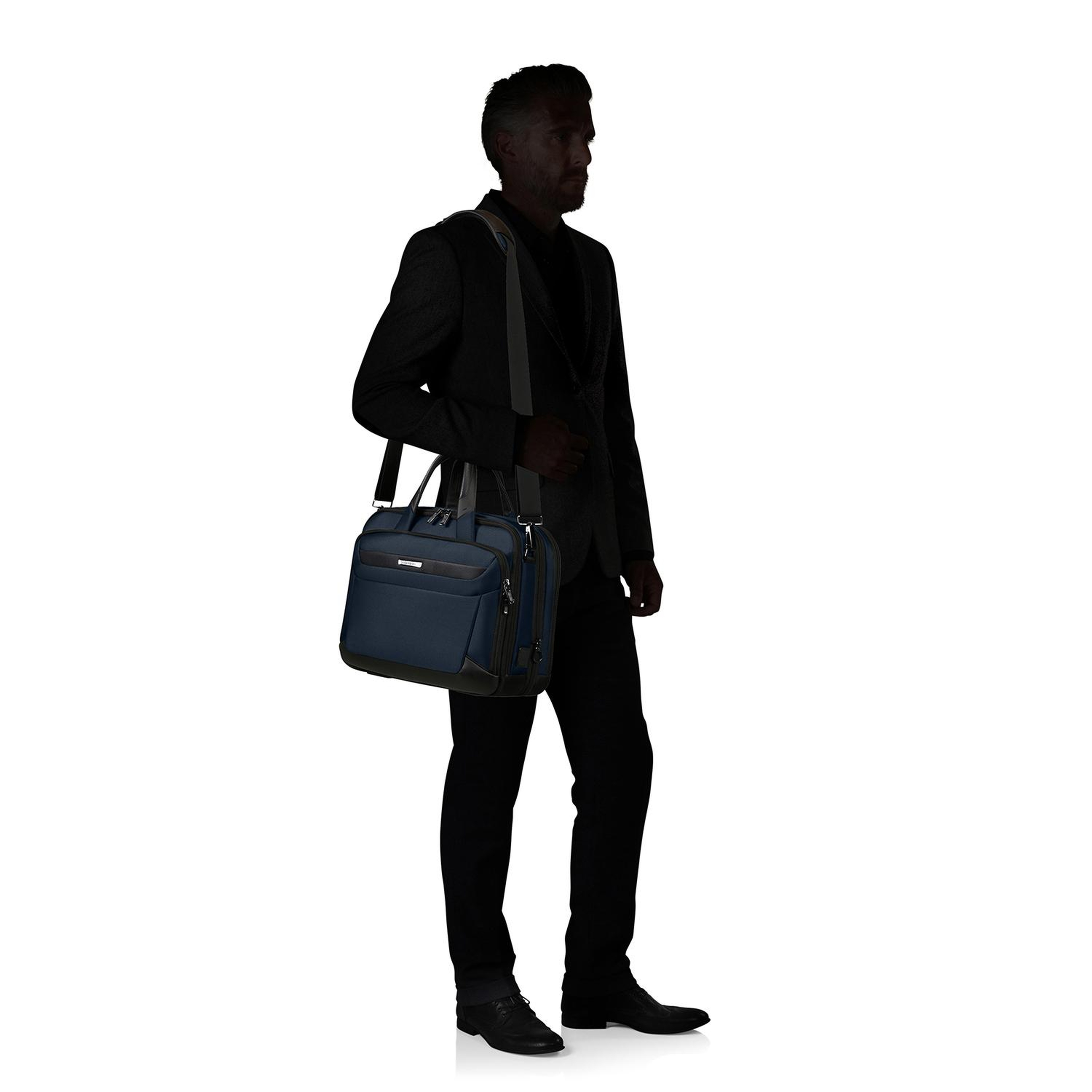 Samsonite Lacivert Pro-DLX - Körüklü Laptop/Evrak Çantası