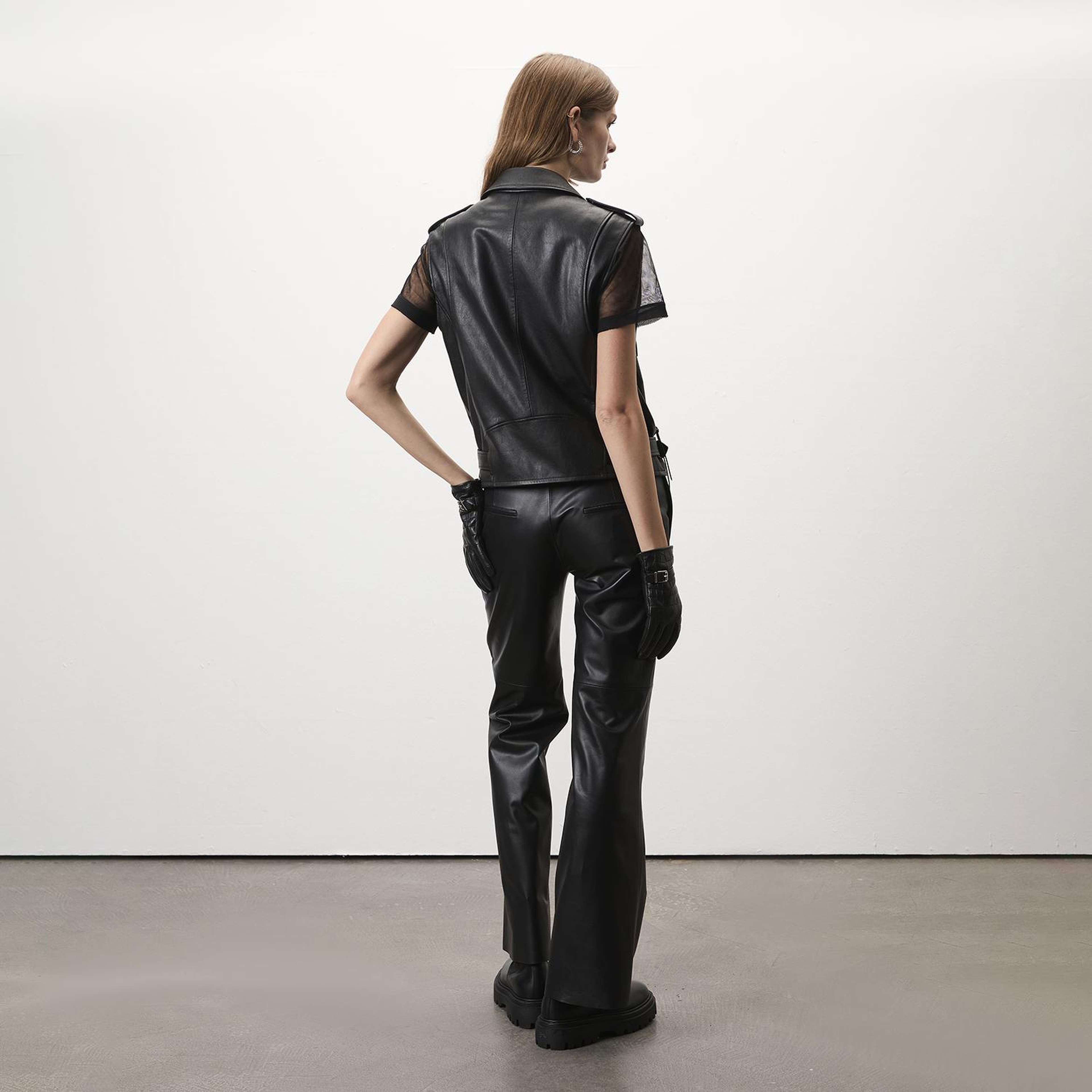 Alikae Siyah Kadın Deri Yelek