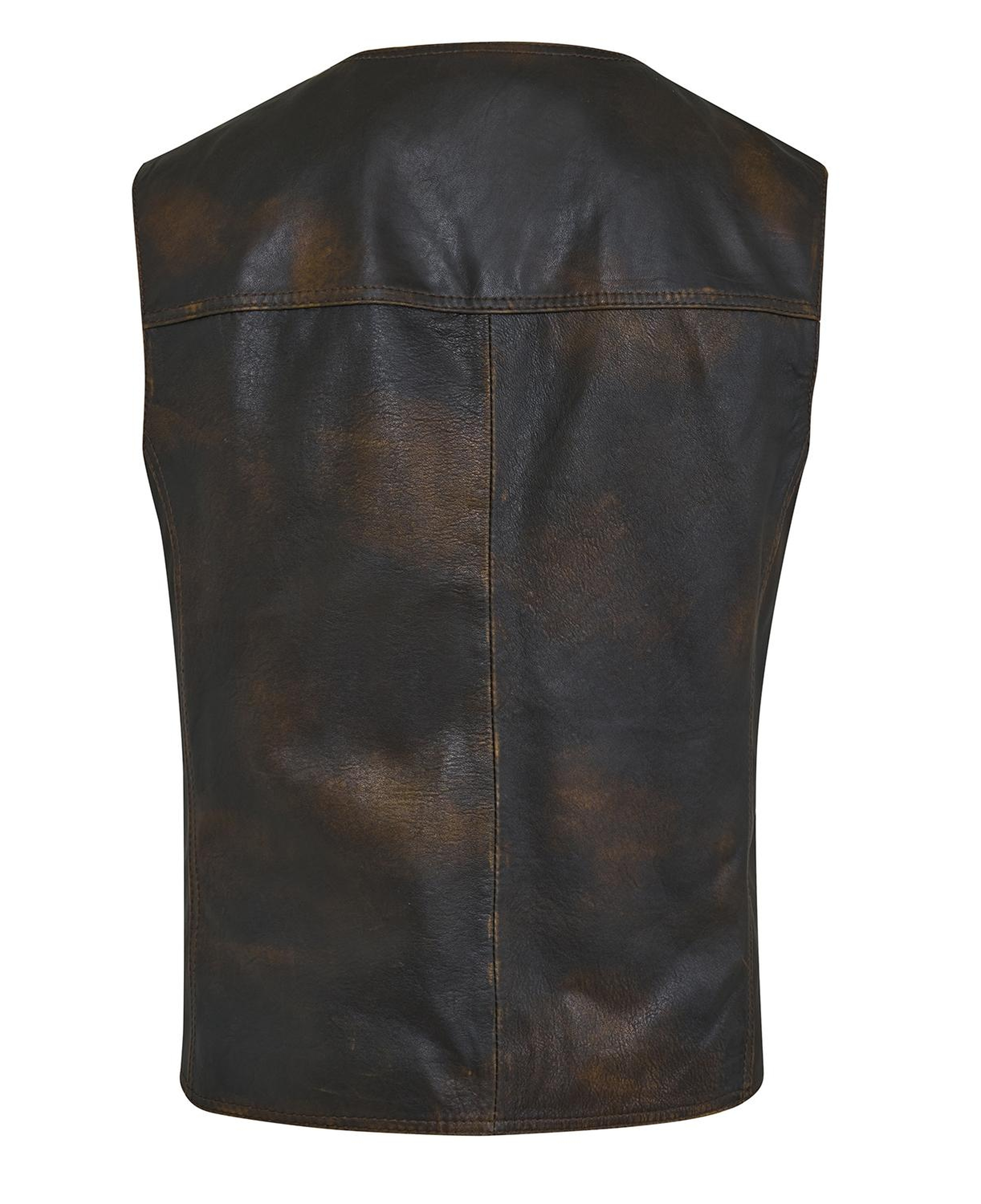 Allan Kahve Erkek Vintage Deri Yelek