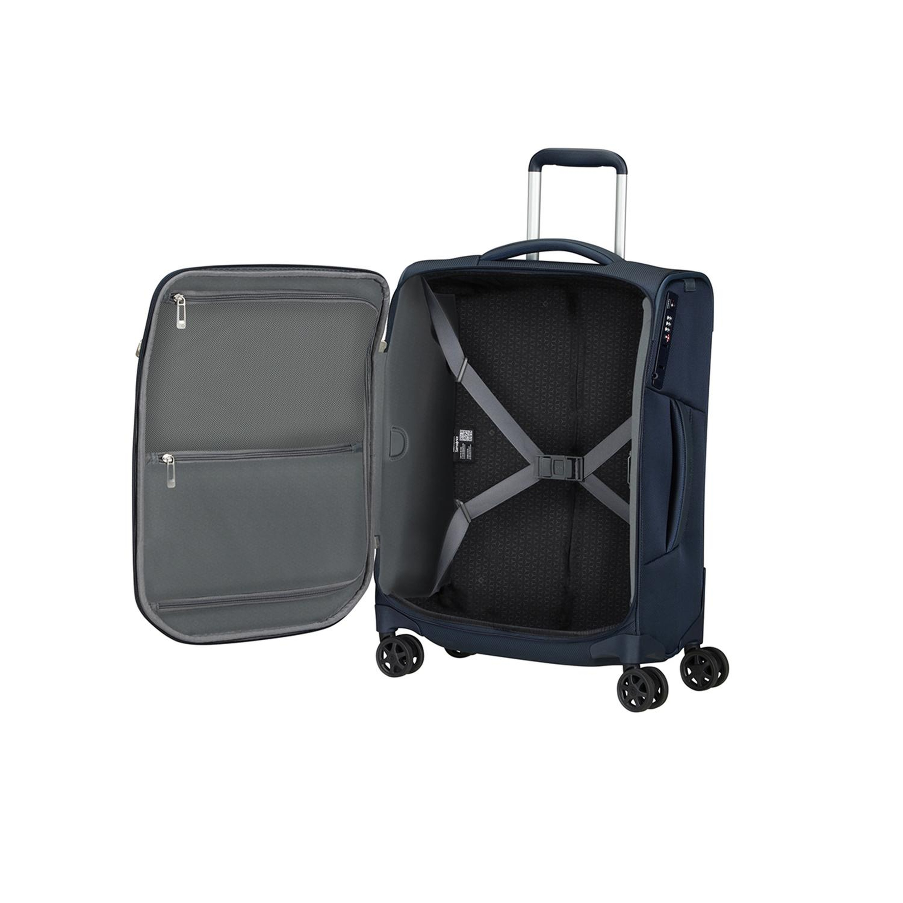 Samsonite Lacivert Spinner Respark 4 Tekerlekli 55 cm Kabin Boy Valiz