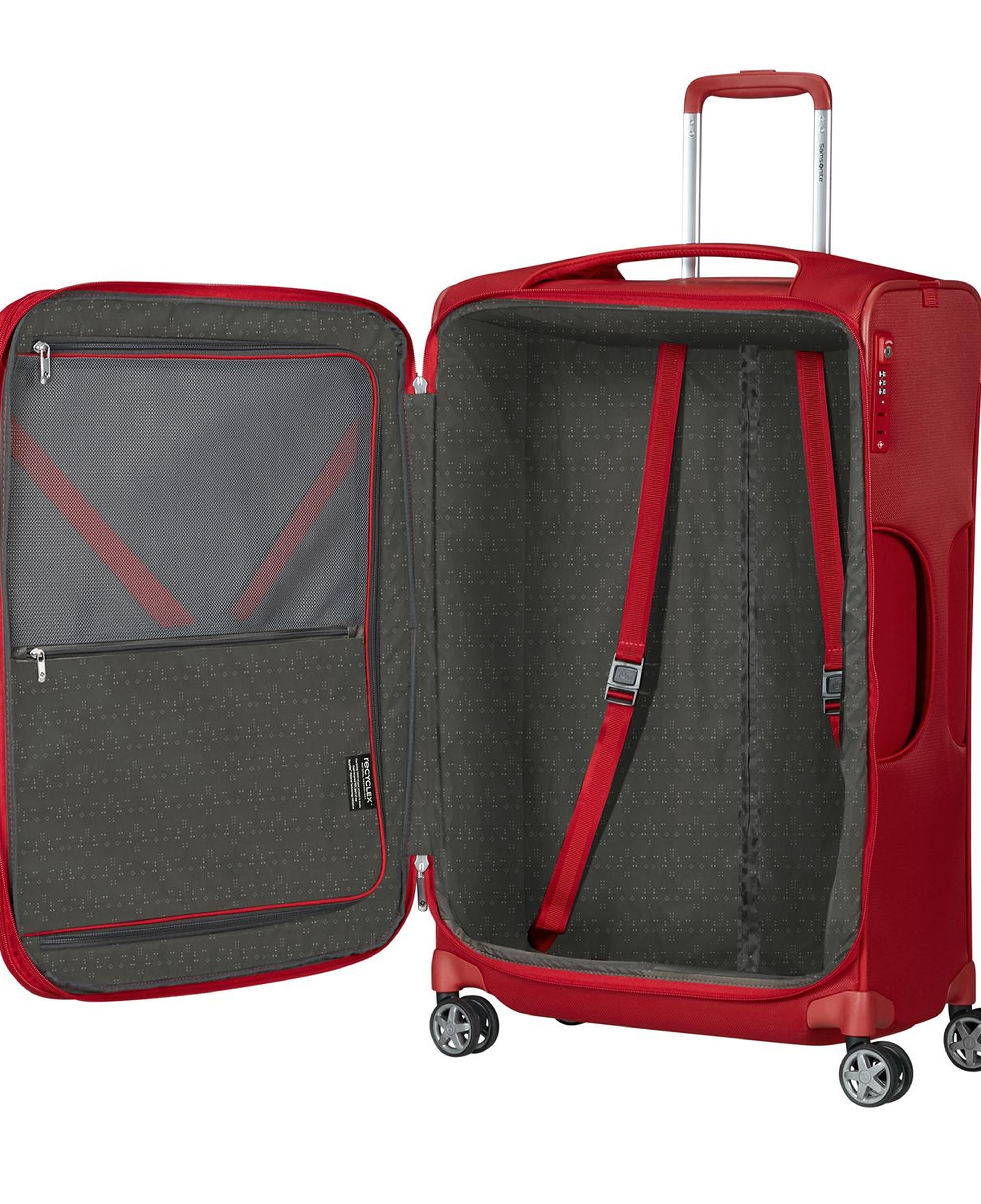 Samsonite Kırmızı Spinner D'lite - Körüklü 4 Tekerlekli 83 cm Büyük Boy Valiz