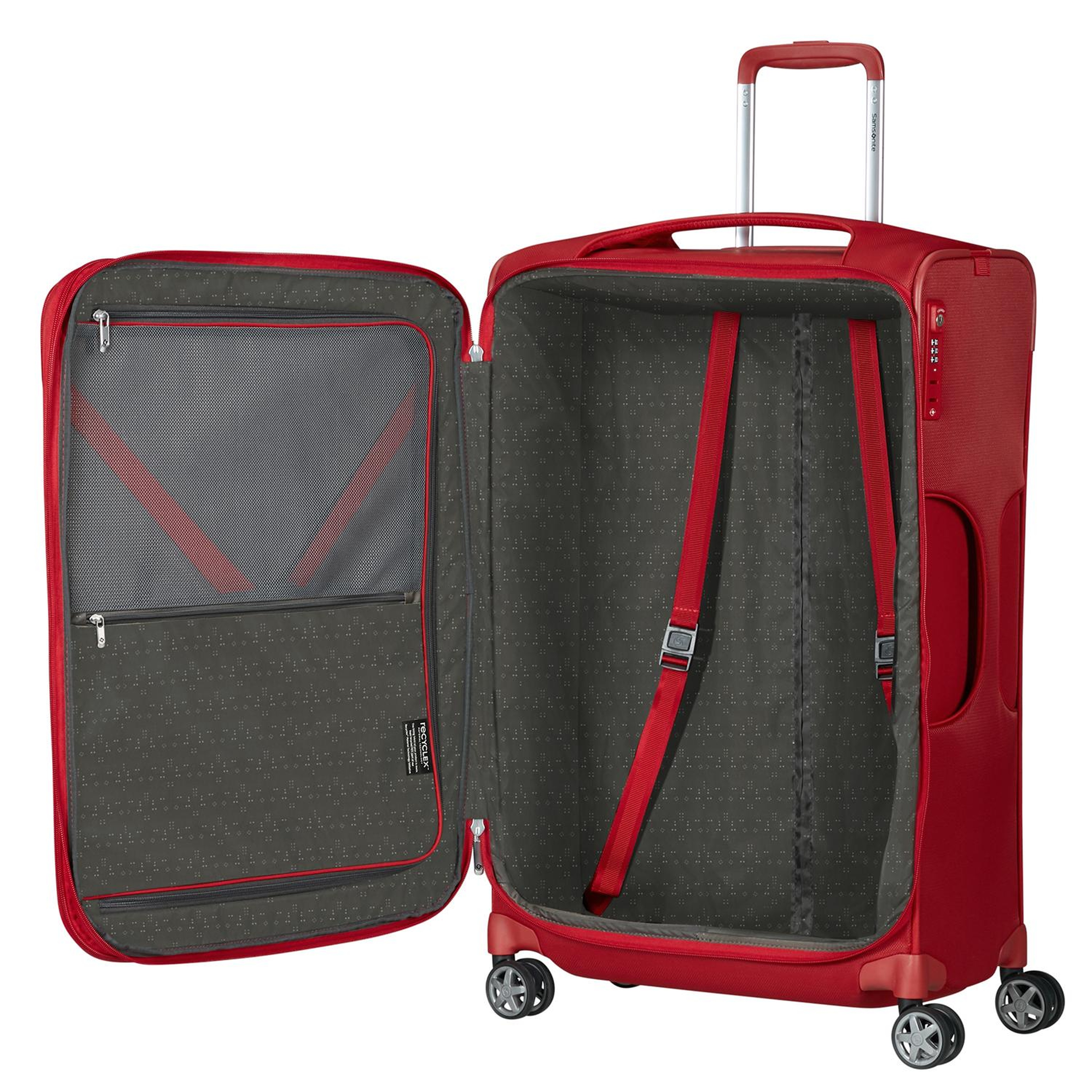 Samsonite Kırmızı D'lite - 4 Tekerlekli Körüklü Büyük Boy Valiz 71cm