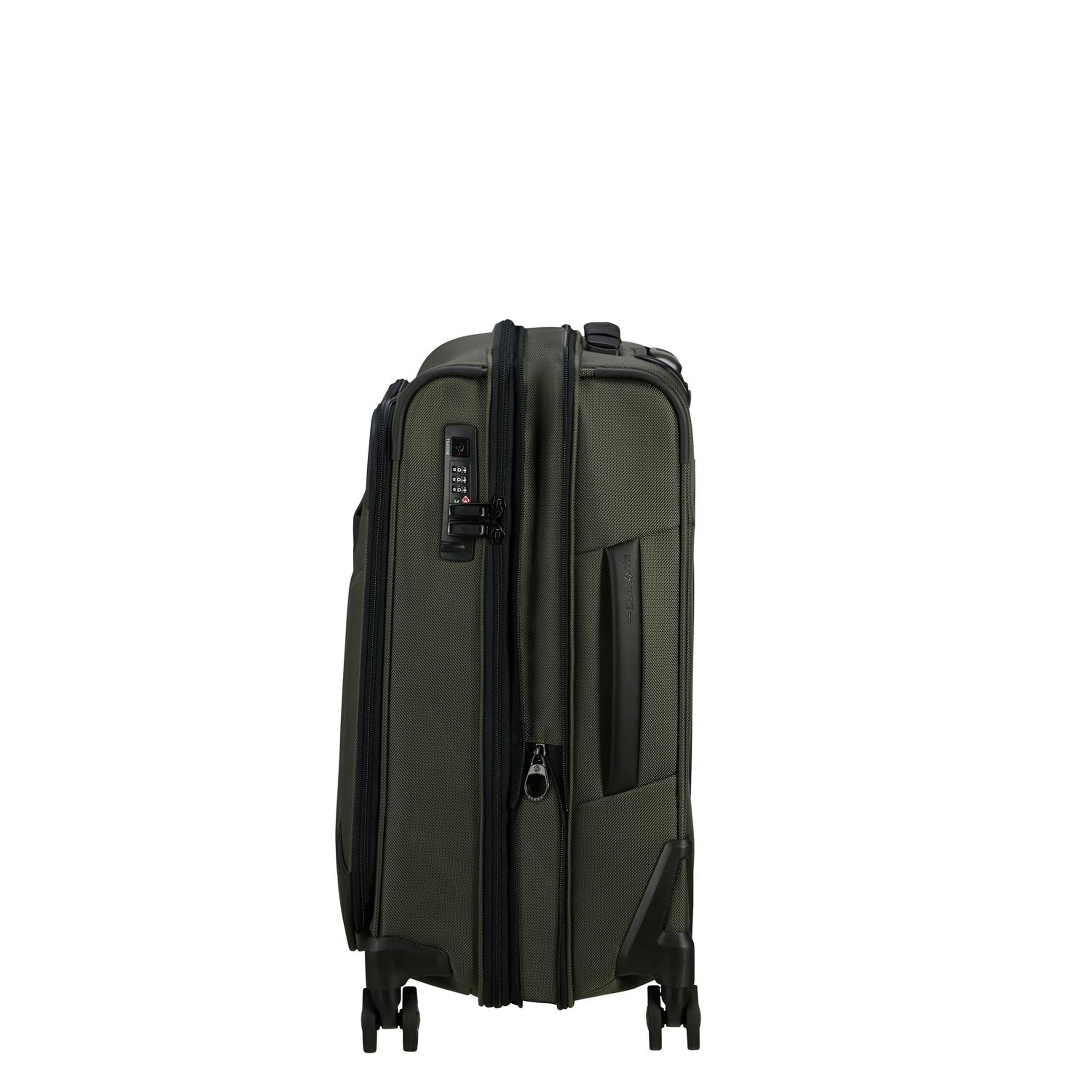 Samsonite Yeşil Pro-Dlx-6 Spinner - Körüklü 4 Tekerlekli Kabin Boy Valiz 55 cm