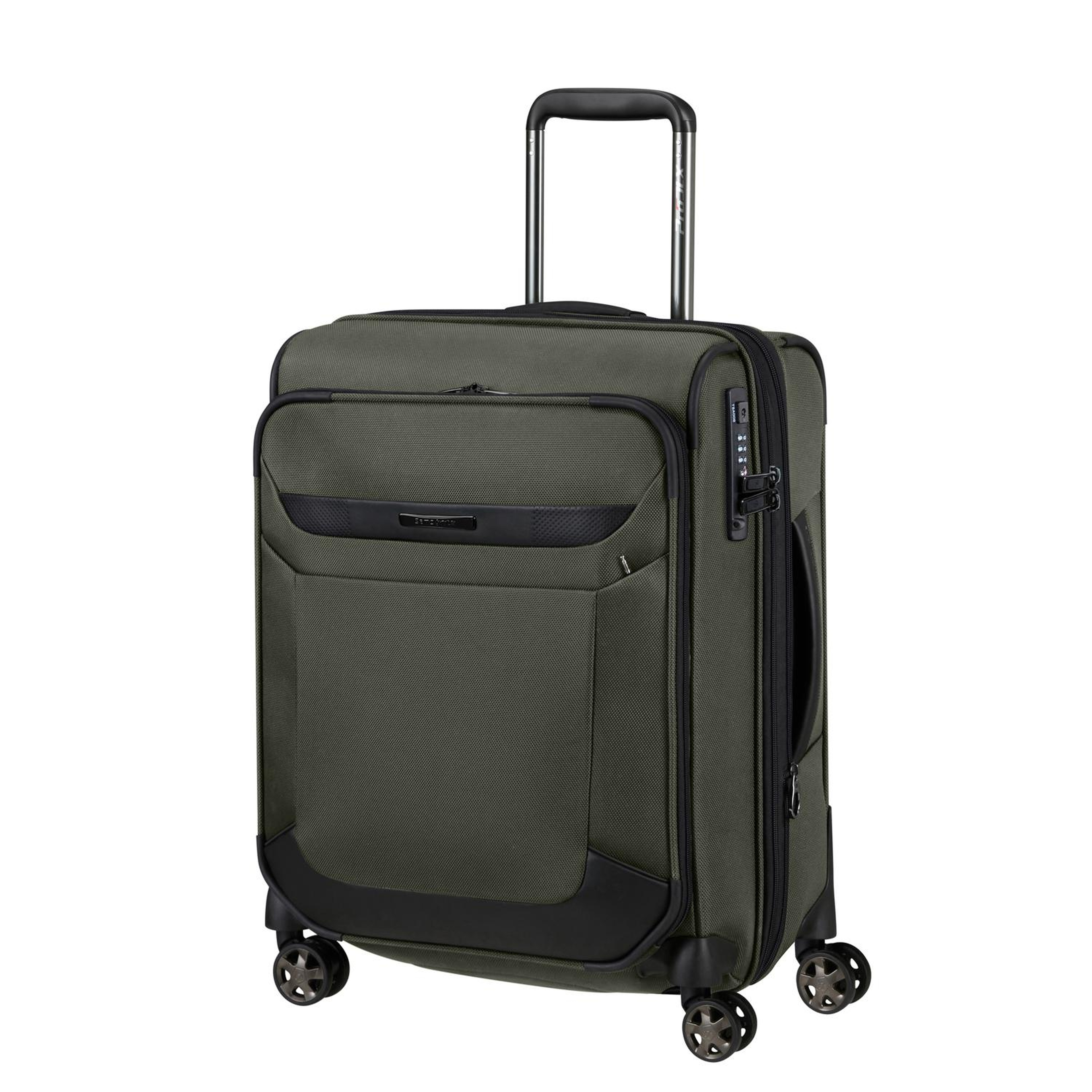 Samsonite Yeşil Pro-Dlx-6 Spinner - Körüklü 4 Tekerlekli Kabin Boy Valiz 55 cm