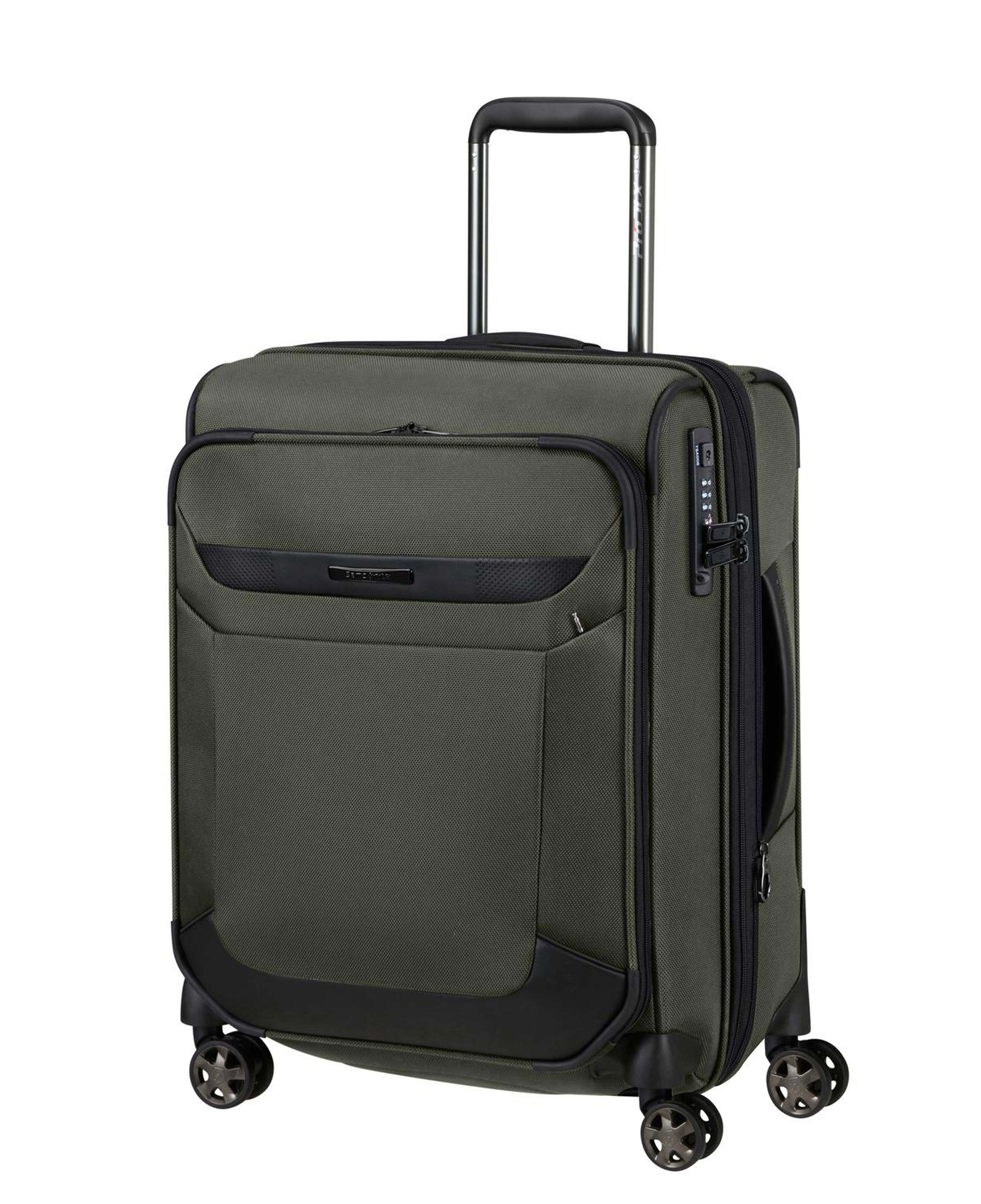 Samsonite Yeşil Pro-Dlx-6 Spinner - Körüklü 4 Tekerlekli Kabin Boy Valiz 55 cm
