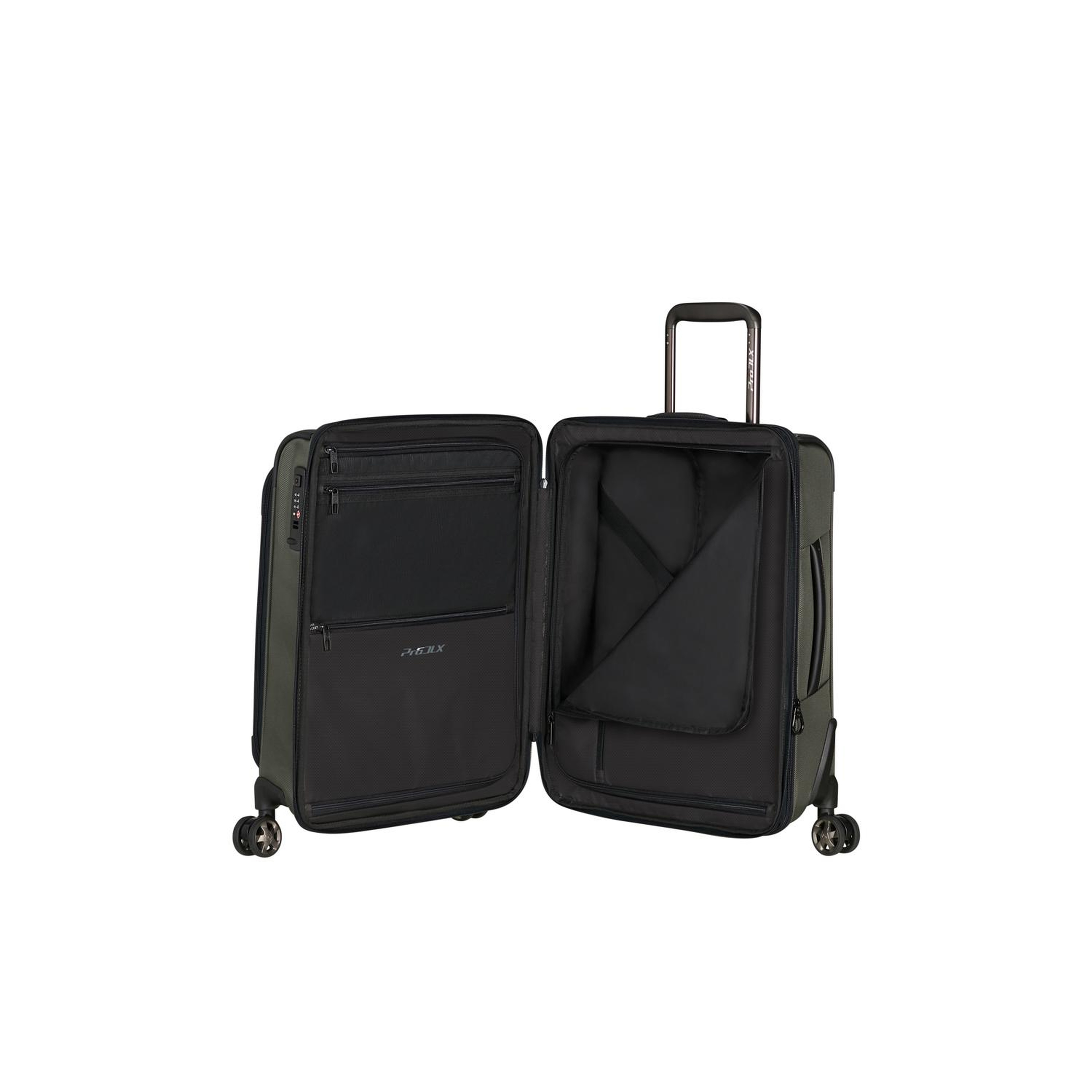 Samsonite Yeşil Pro-Dlx-6 Spinner - Körüklü 4 Tekerlekli Kabin Boy Valiz 55 cm