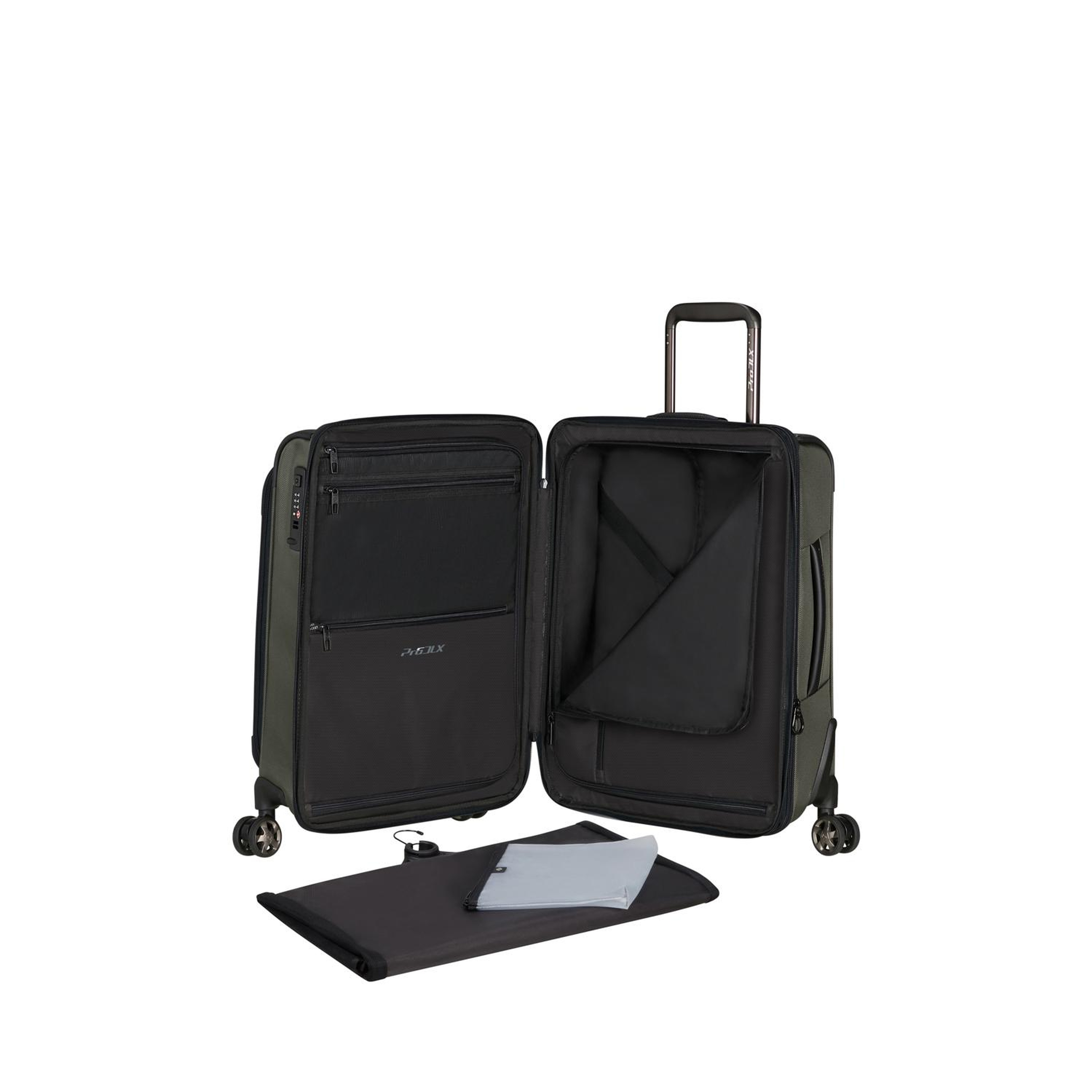 Samsonite Yeşil Pro-Dlx-6 Spinner - Körüklü 4 Tekerlekli Kabin Boy Valiz 55 cm