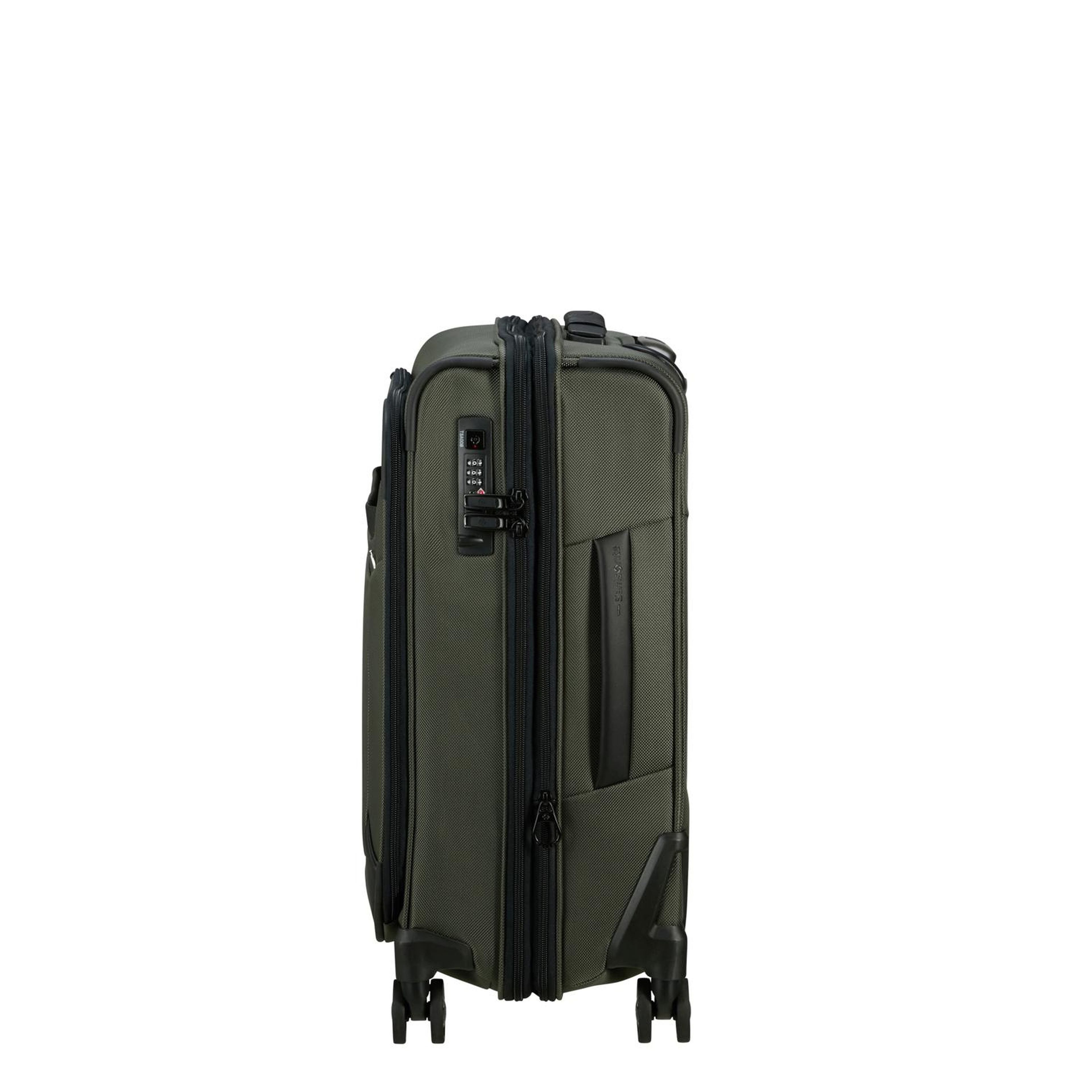 Samsonite Yeşil Pro-Dlx-6 Spinner - Körüklü 4 Tekerlekli Kabin Boy Valiz 55 cm