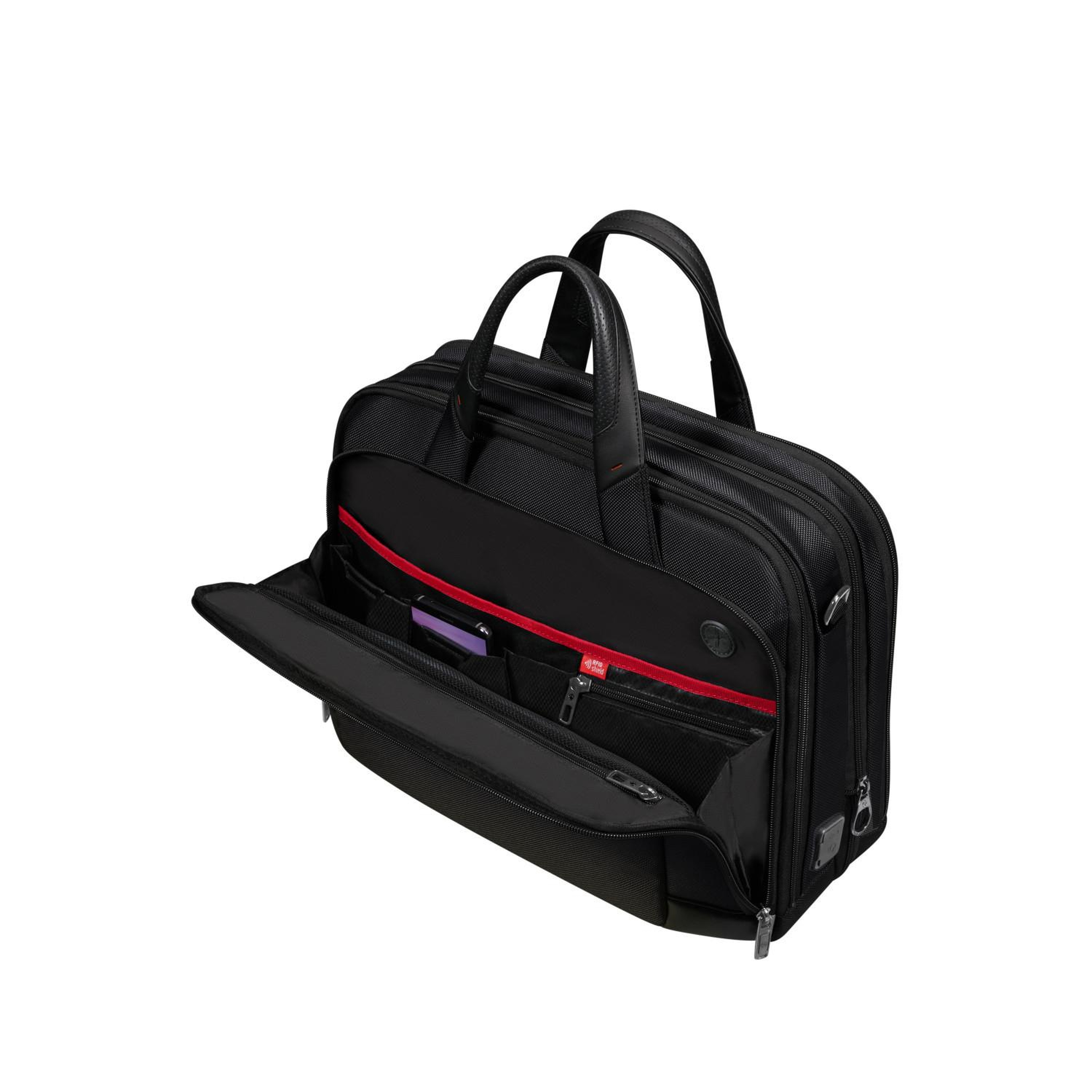 Samsonite Siyah Pro-Dlx 6 - Körüklü Evrak/Laptop Çantası