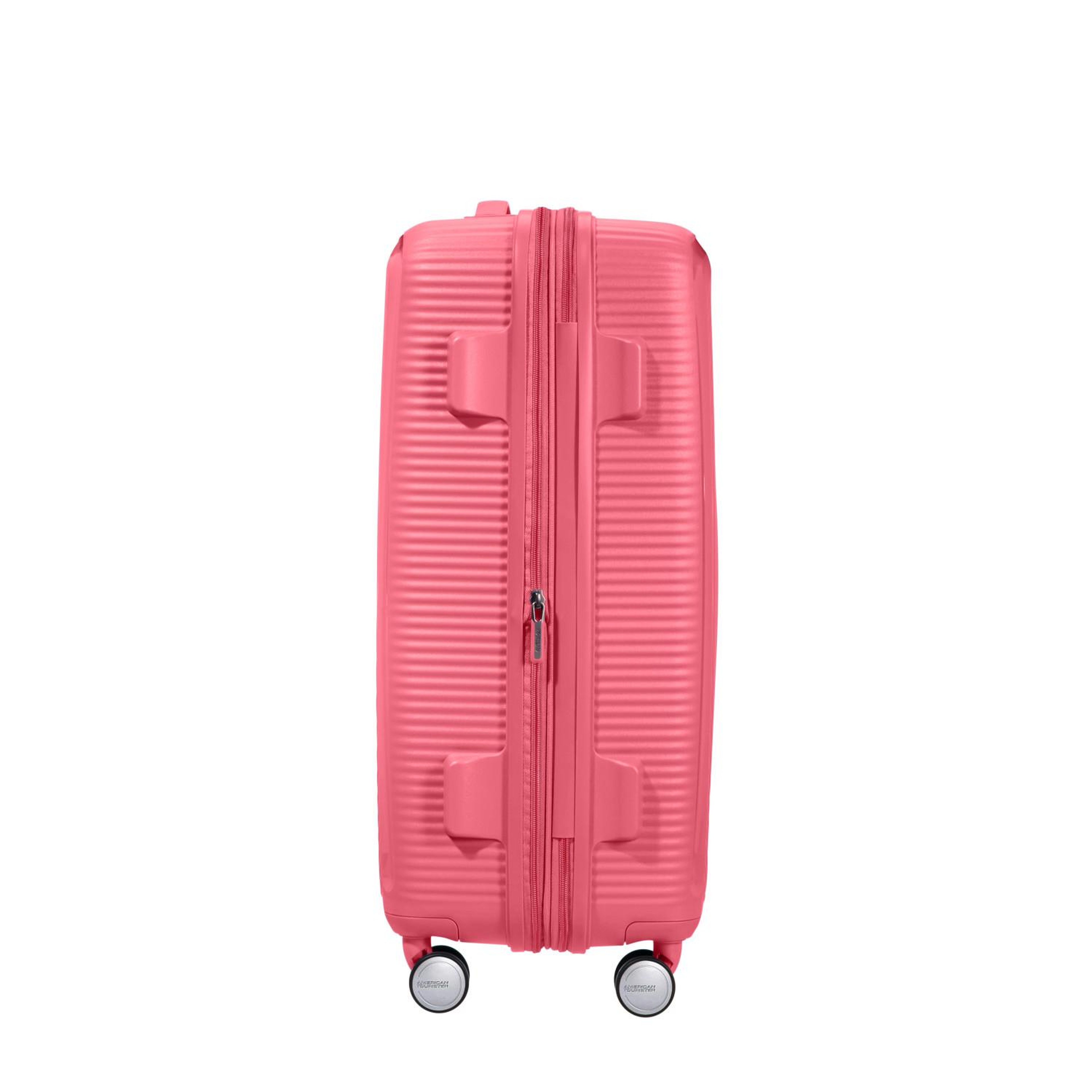 American Tourister Pembe Soundbox - Körüklü 67 cm Orta Boy Sert Valiz