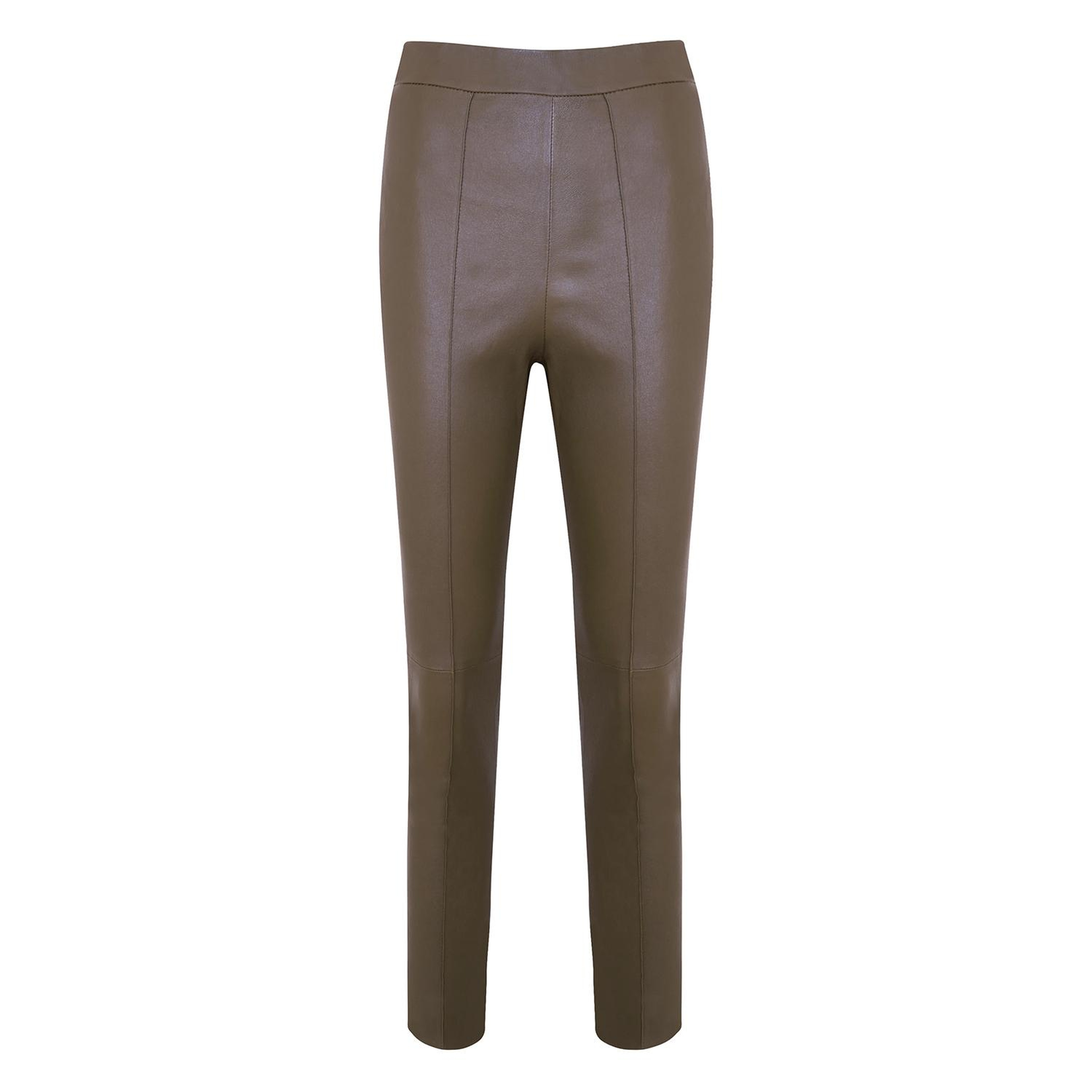 Molly Yeşil Kadın Deri Pantolon