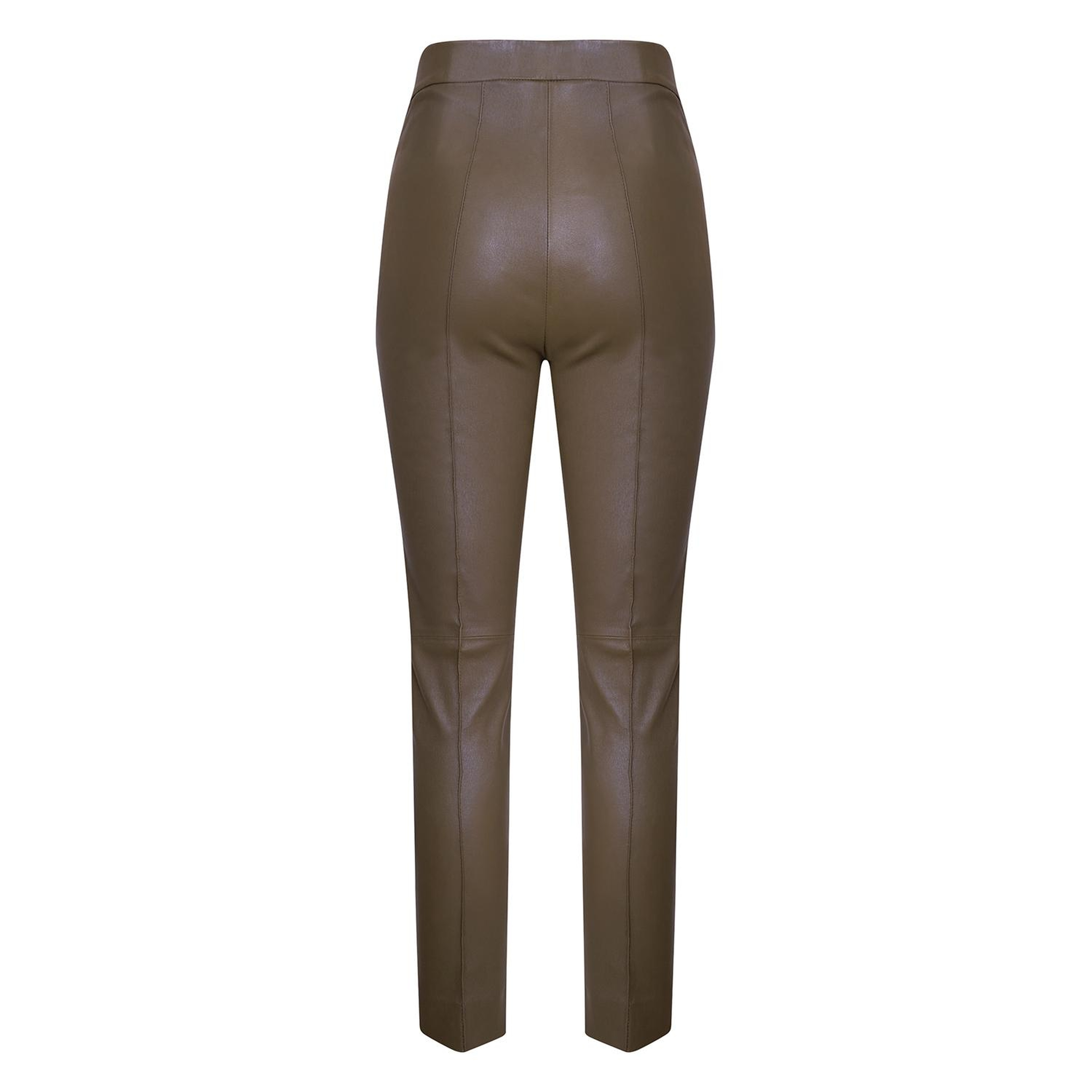 Molly Yeşil Kadın Deri Pantolon