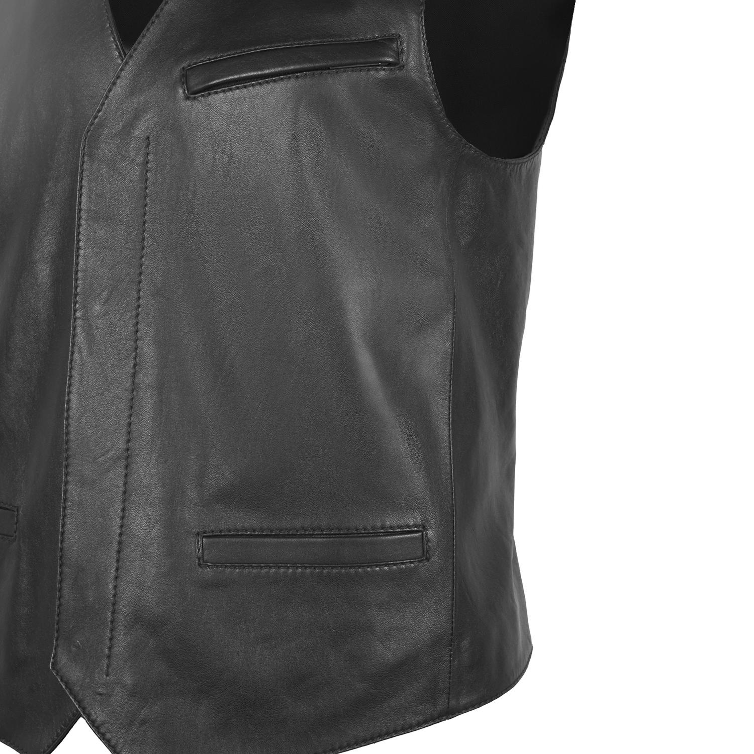 Sitra Siyah Erkek Deri Yelek