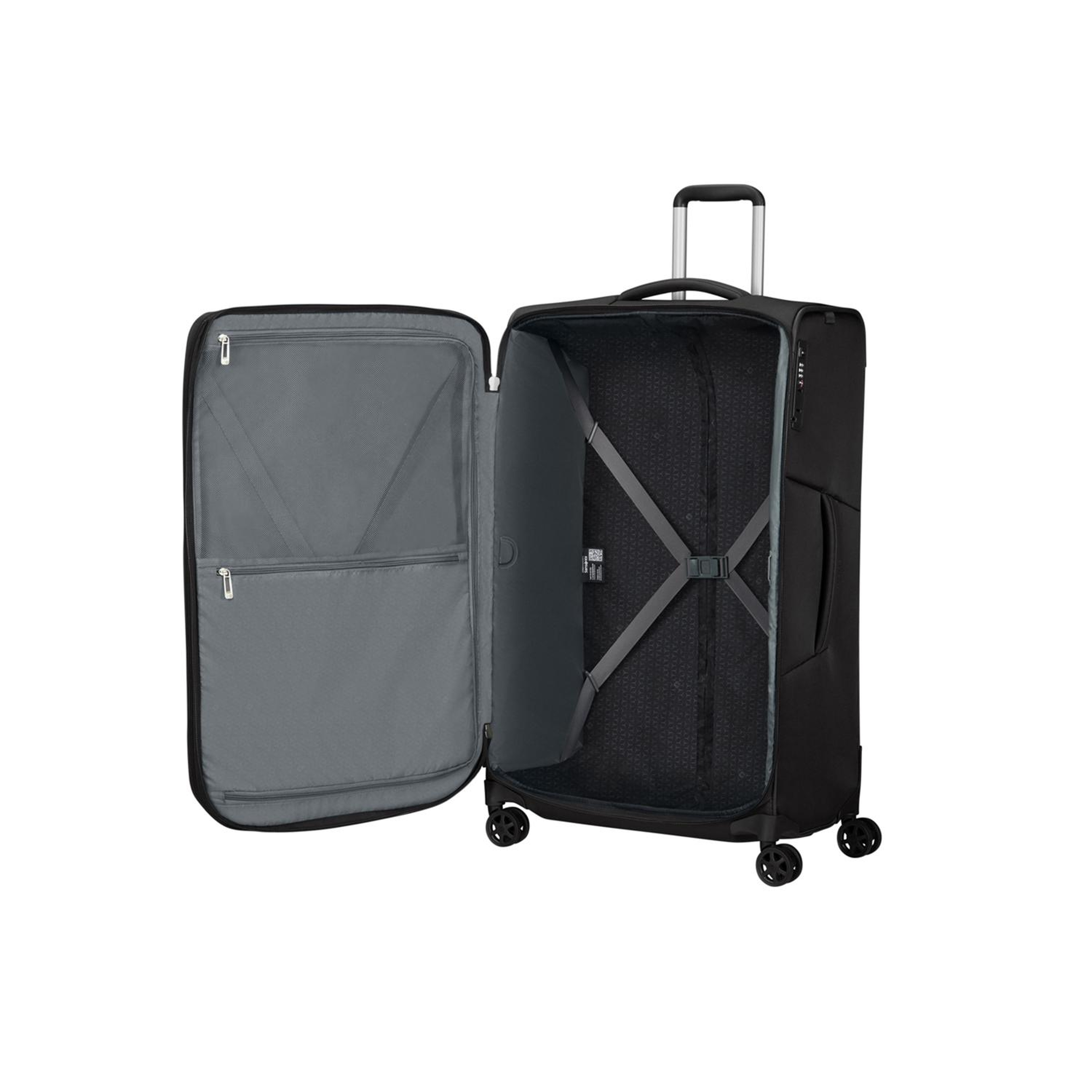 Samsonite Siyah Spinner Respark - Körüklü 79/29 Büyük Boy Valiz