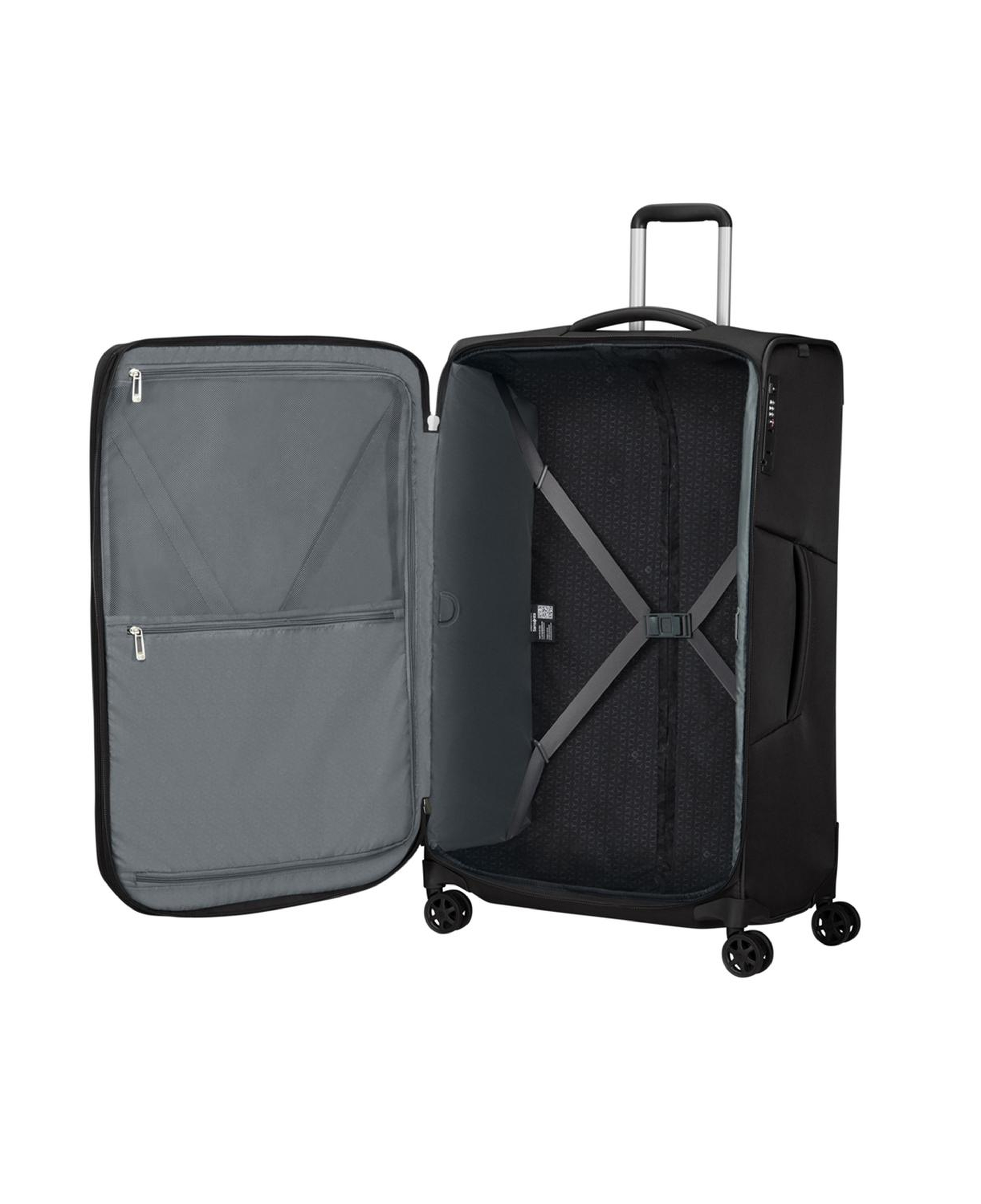 Samsonite Siyah Spinner Respark - Körüklü 79/29 Büyük Boy Valiz