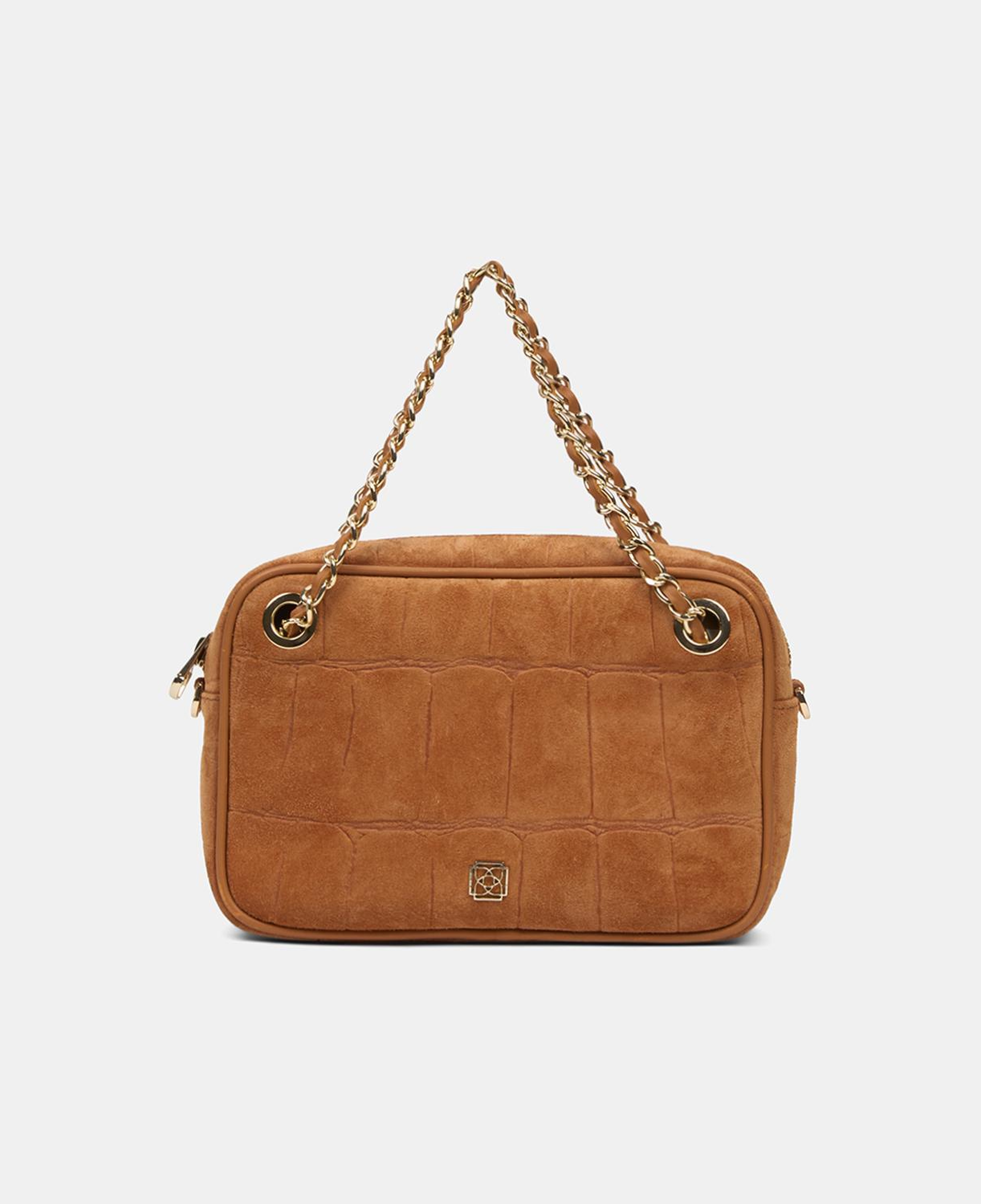 Kadın Turuncu Ayarlanabilir Omuz Askılı Süet Deri El Çantası