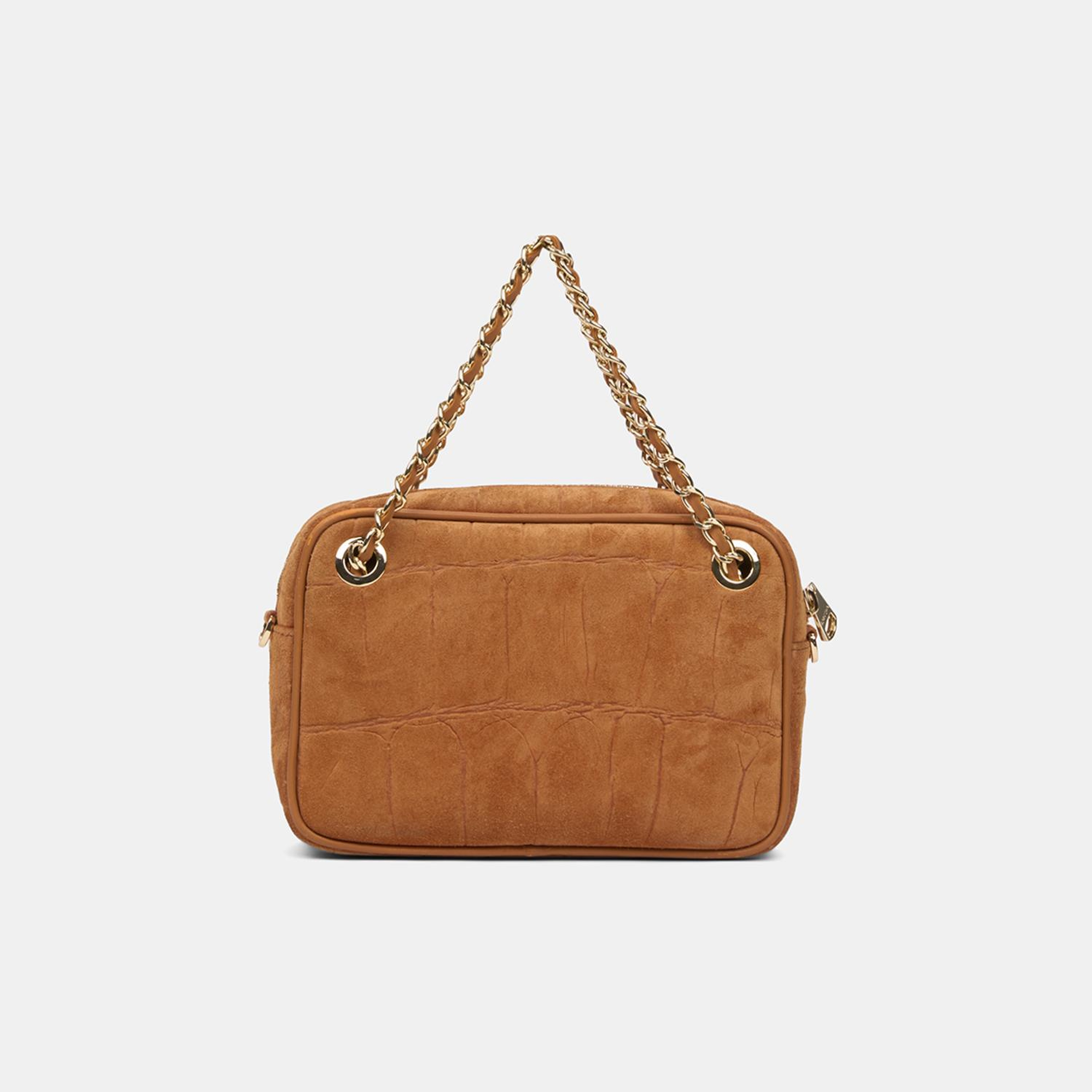 Kadın Turuncu Ayarlanabilir Omuz Askılı Süet Deri El Çantası