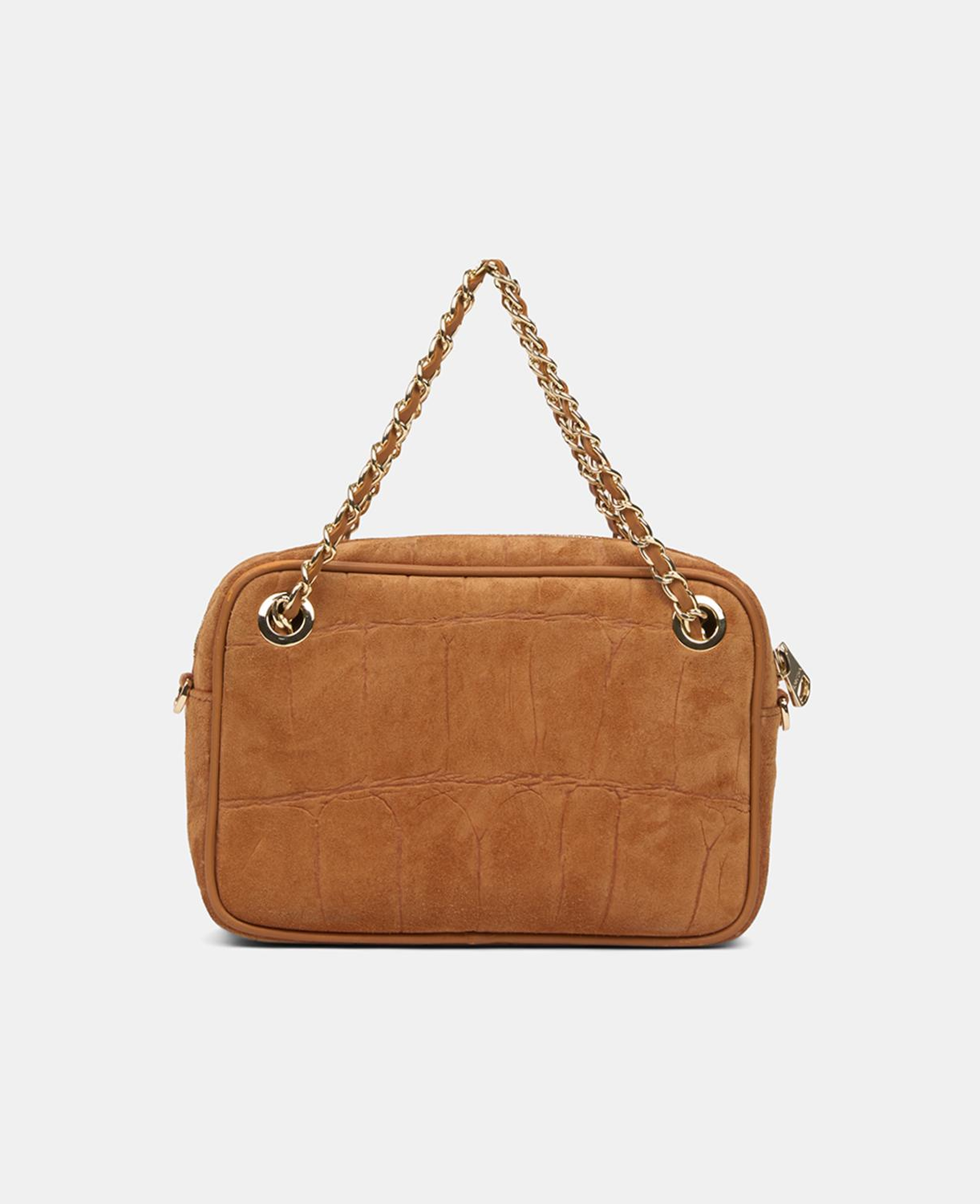 Kadın Turuncu Ayarlanabilir Omuz Askılı Süet Deri El Çantası