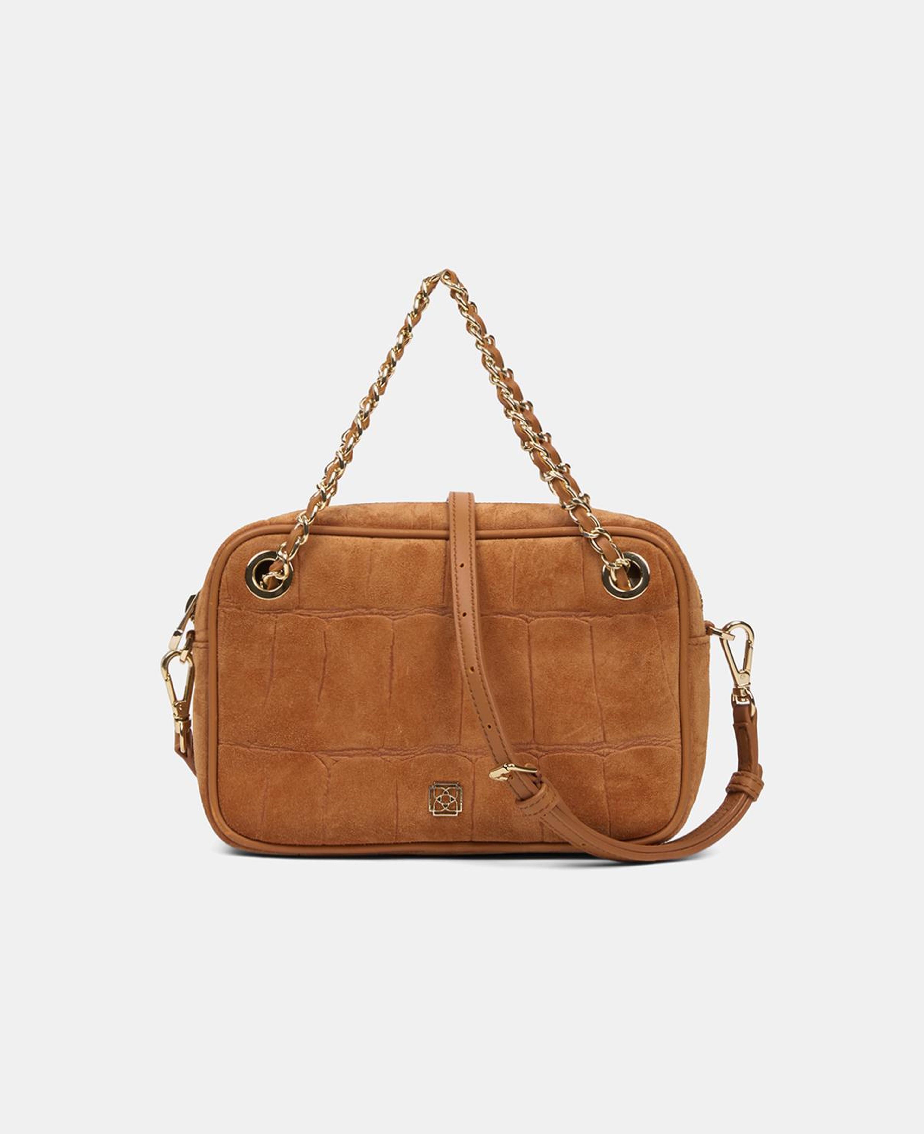 Kadın Turuncu Ayarlanabilir Omuz Askılı Süet Deri El Çantası