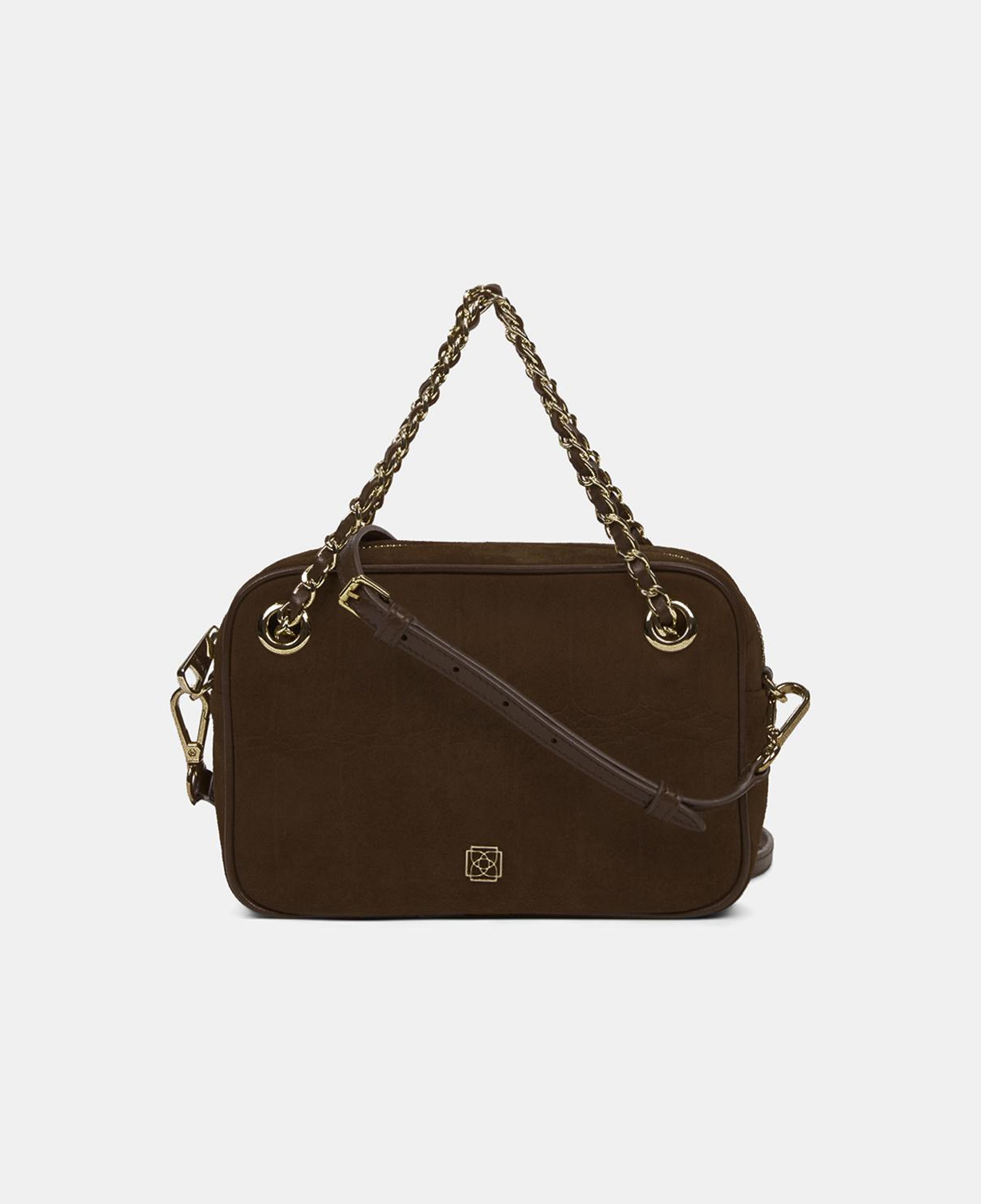 Kadın Acı Kahve Ayarlanabilir Omuz Askılı Süet Deri El Çantası