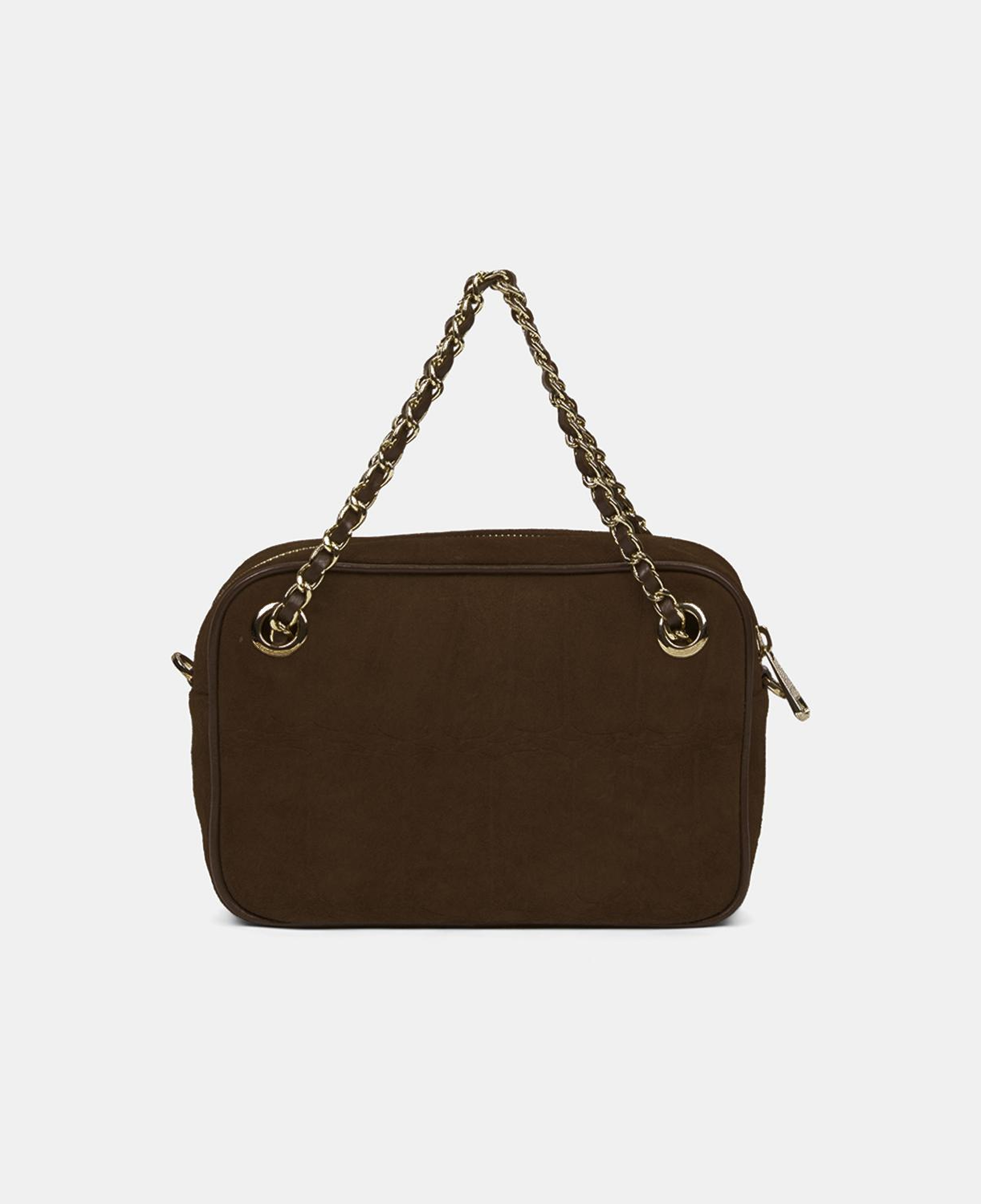 Kadın Acı Kahve Ayarlanabilir Omuz Askılı Süet Deri El Çantası