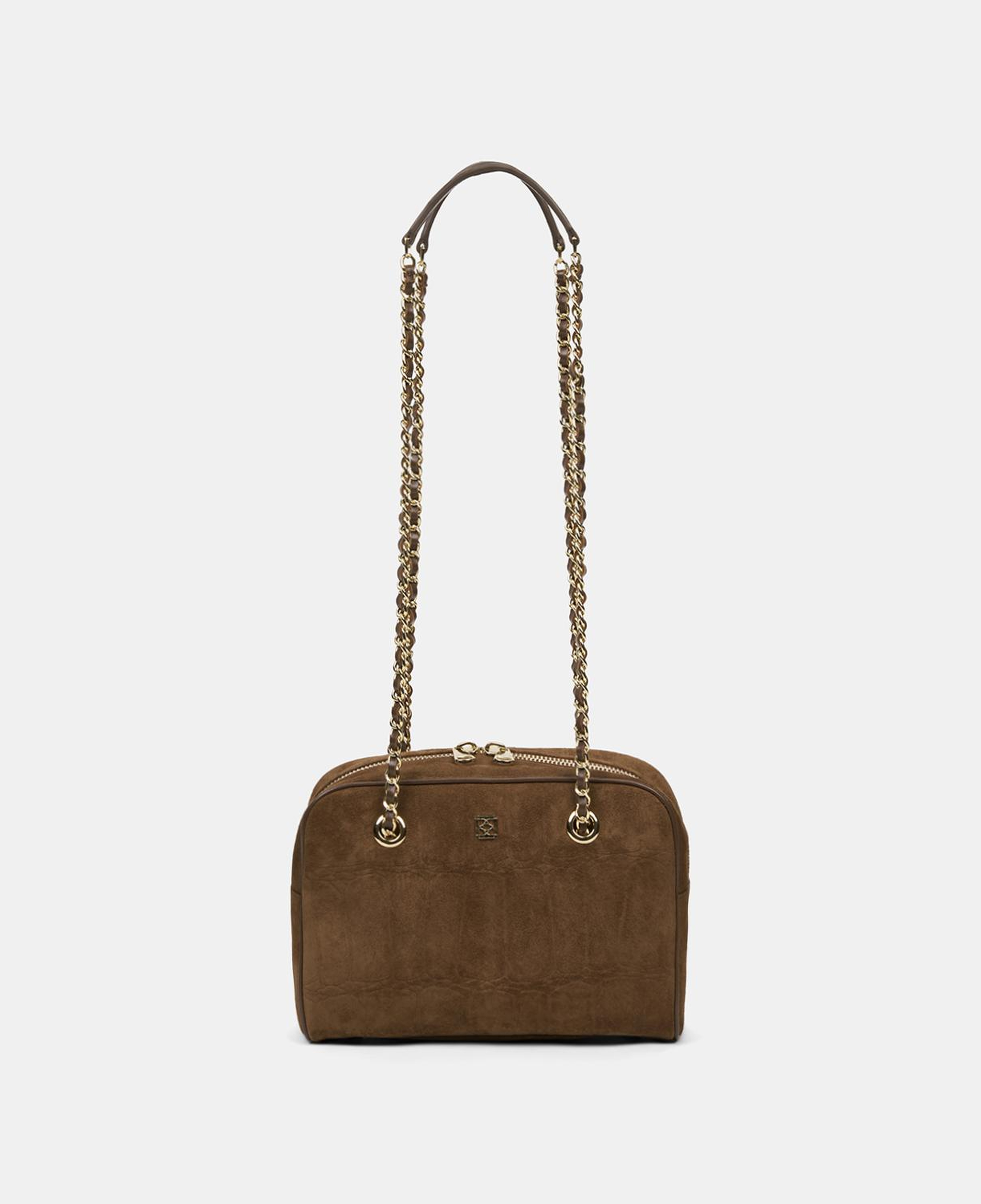 Kadın Vizon Zincir Askılı Süet Deri Omuz Çantası