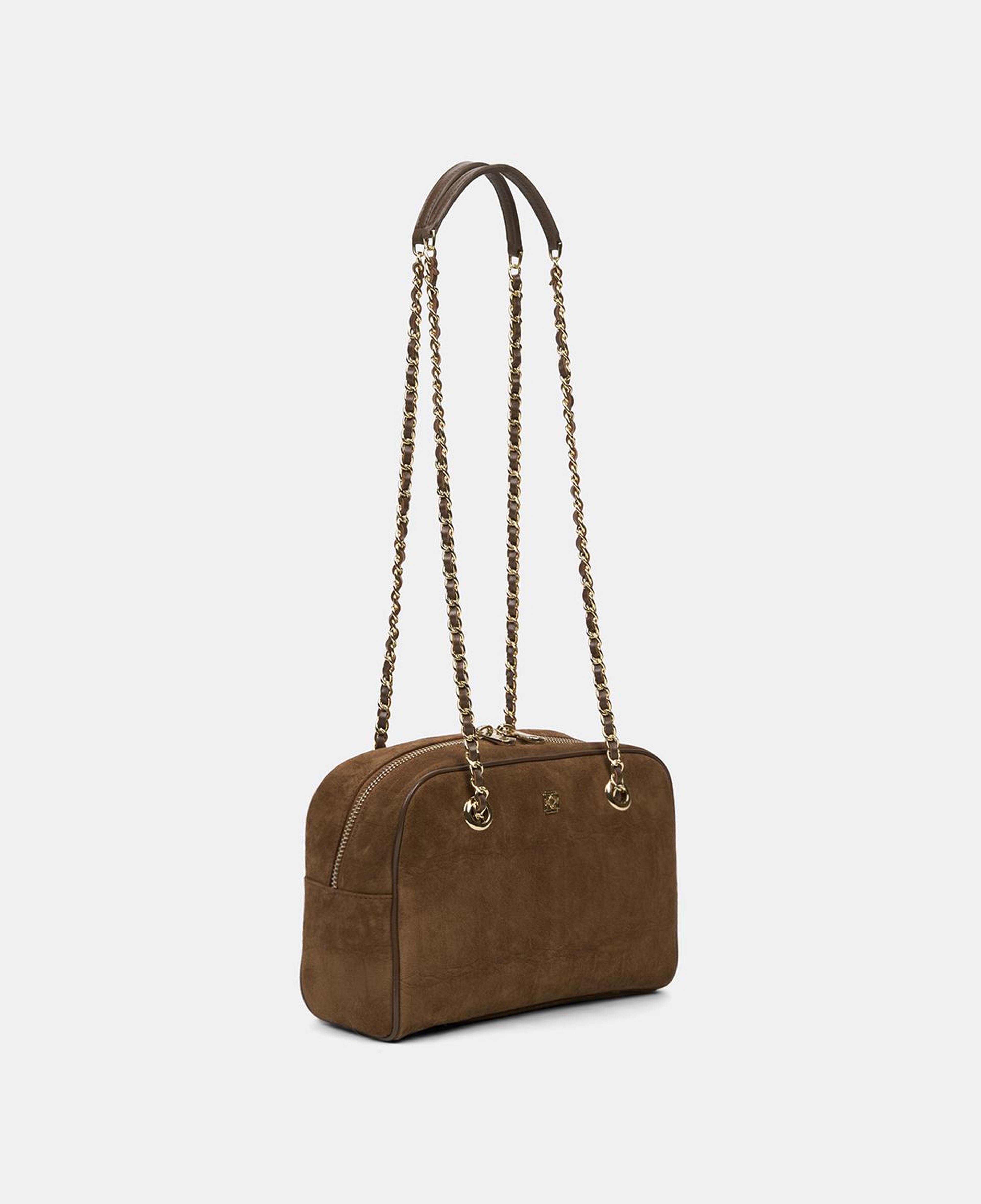 Kadın Vizon Zincir Askılı Süet Deri Omuz Çantası