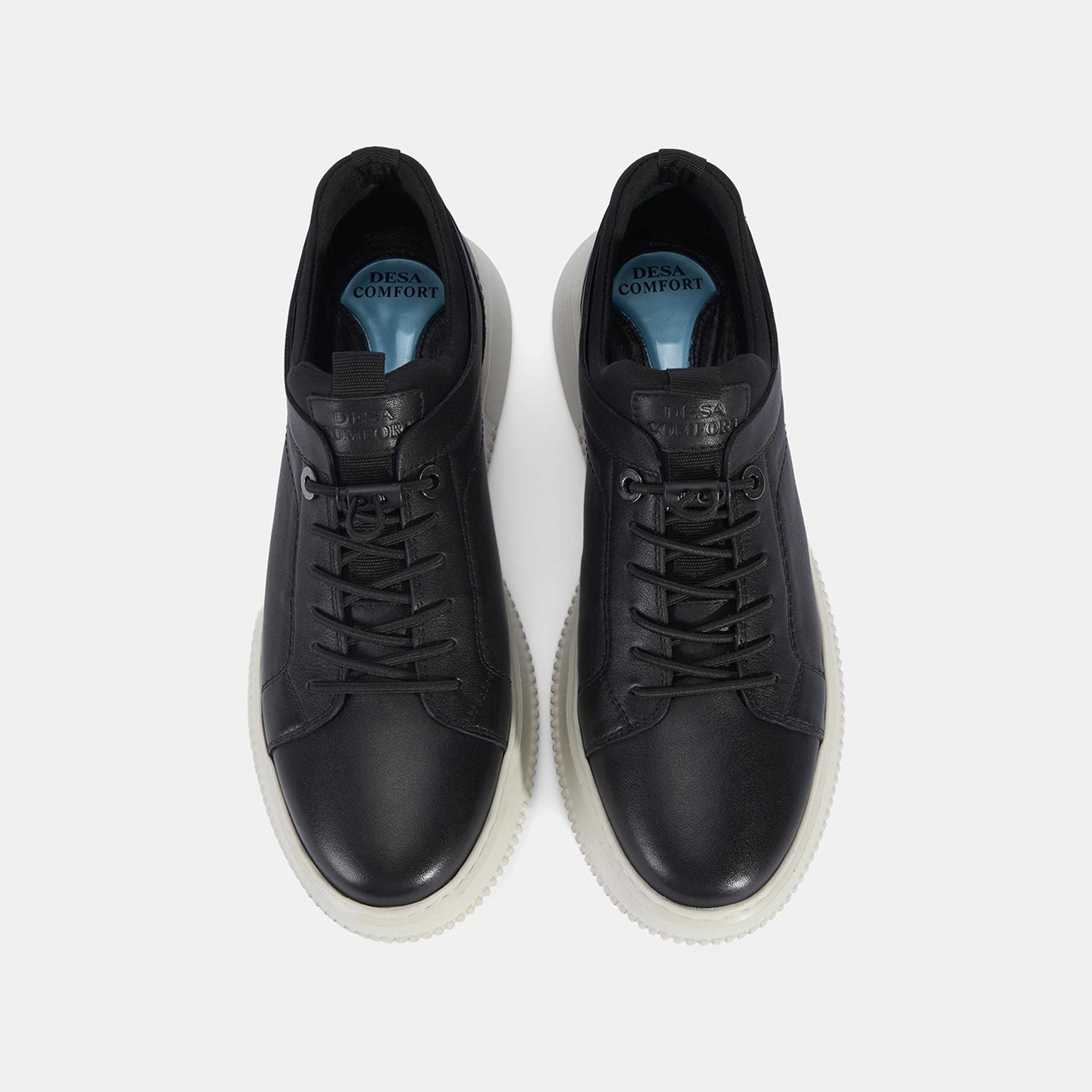 Erkek Siyah DesaComfort Deri Sneaker
