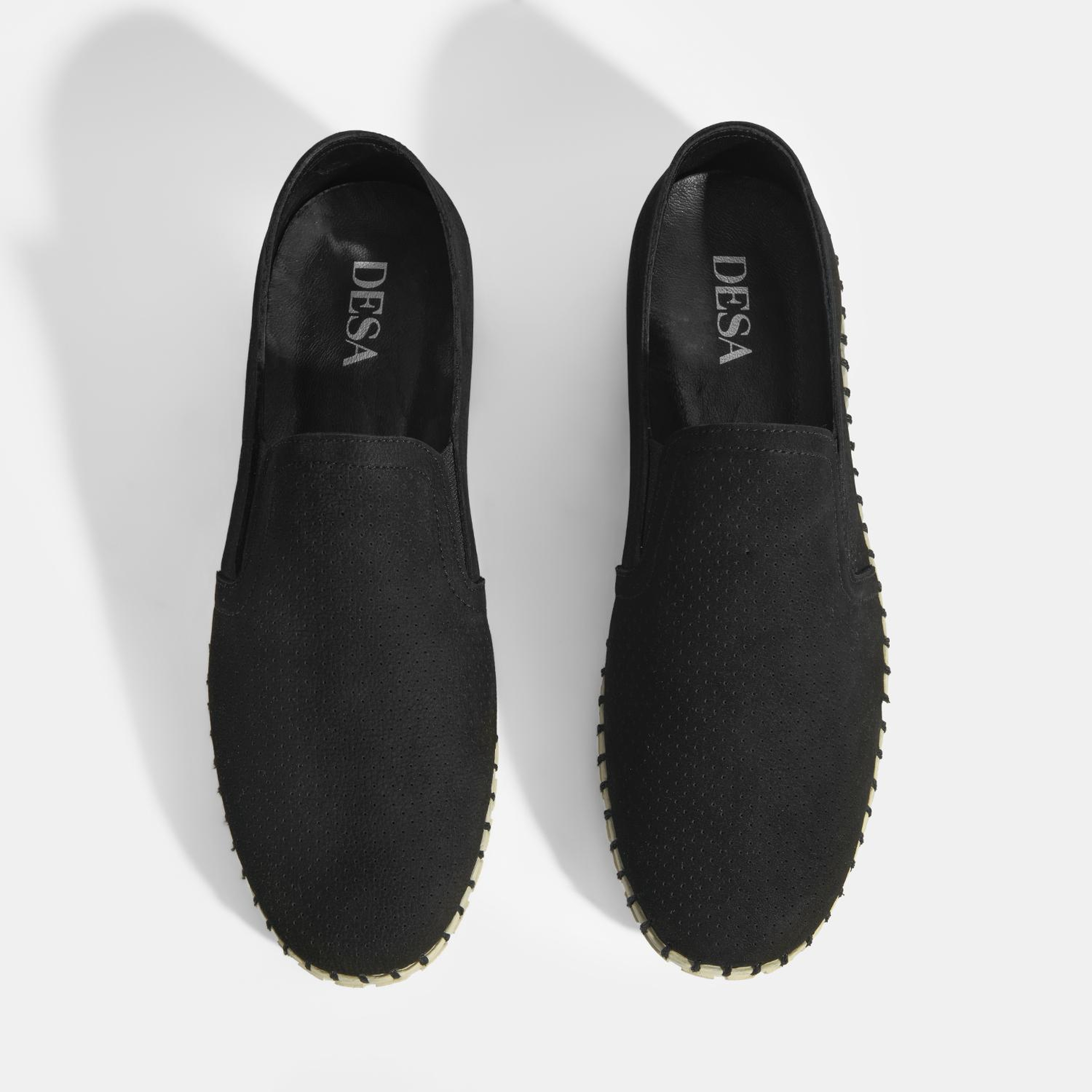 Dislina Siyah Erkek Deri Slip-On Günlük Ayakkabı