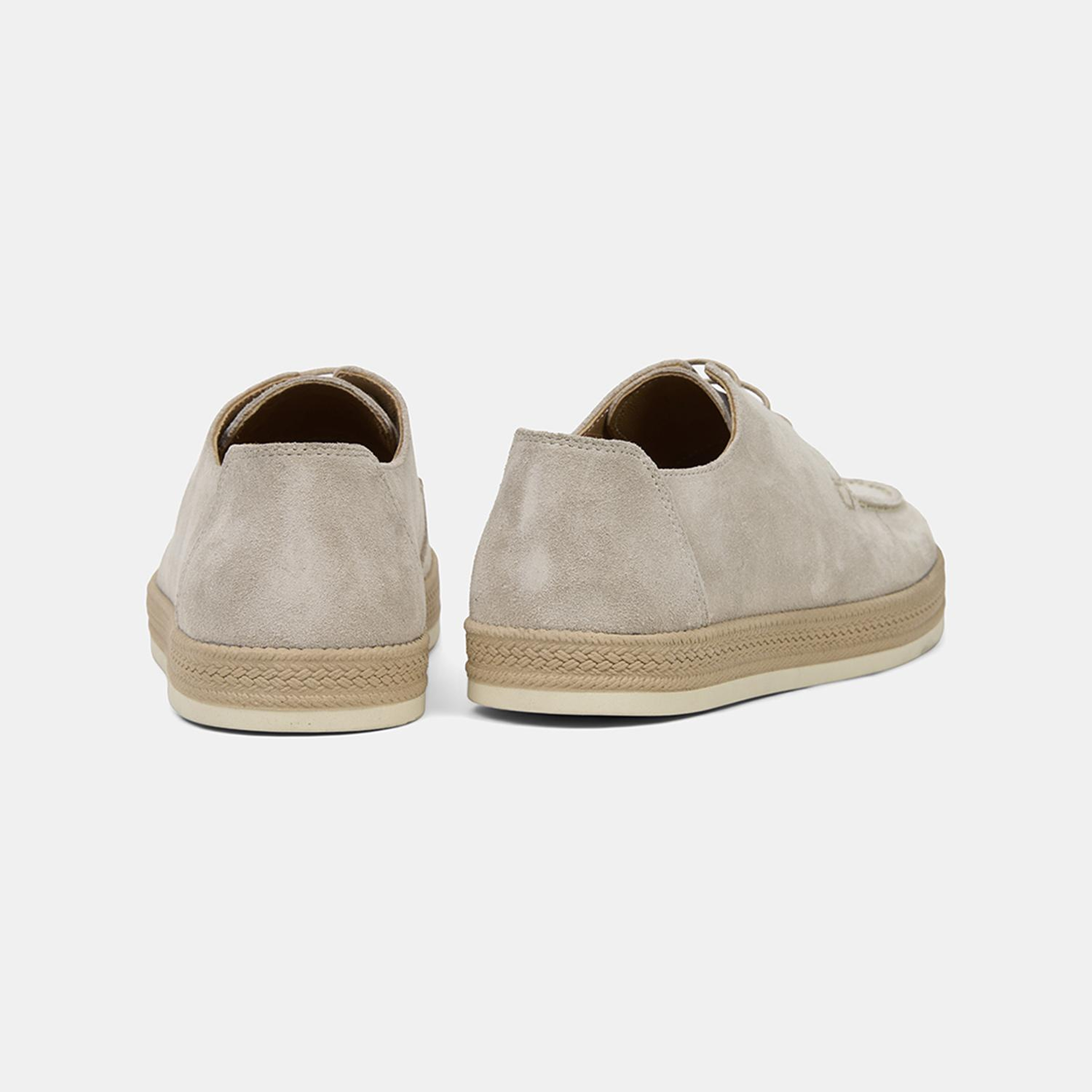 Erkek Bej Bağcıklı Süet Deri Günlük Ayakkabı