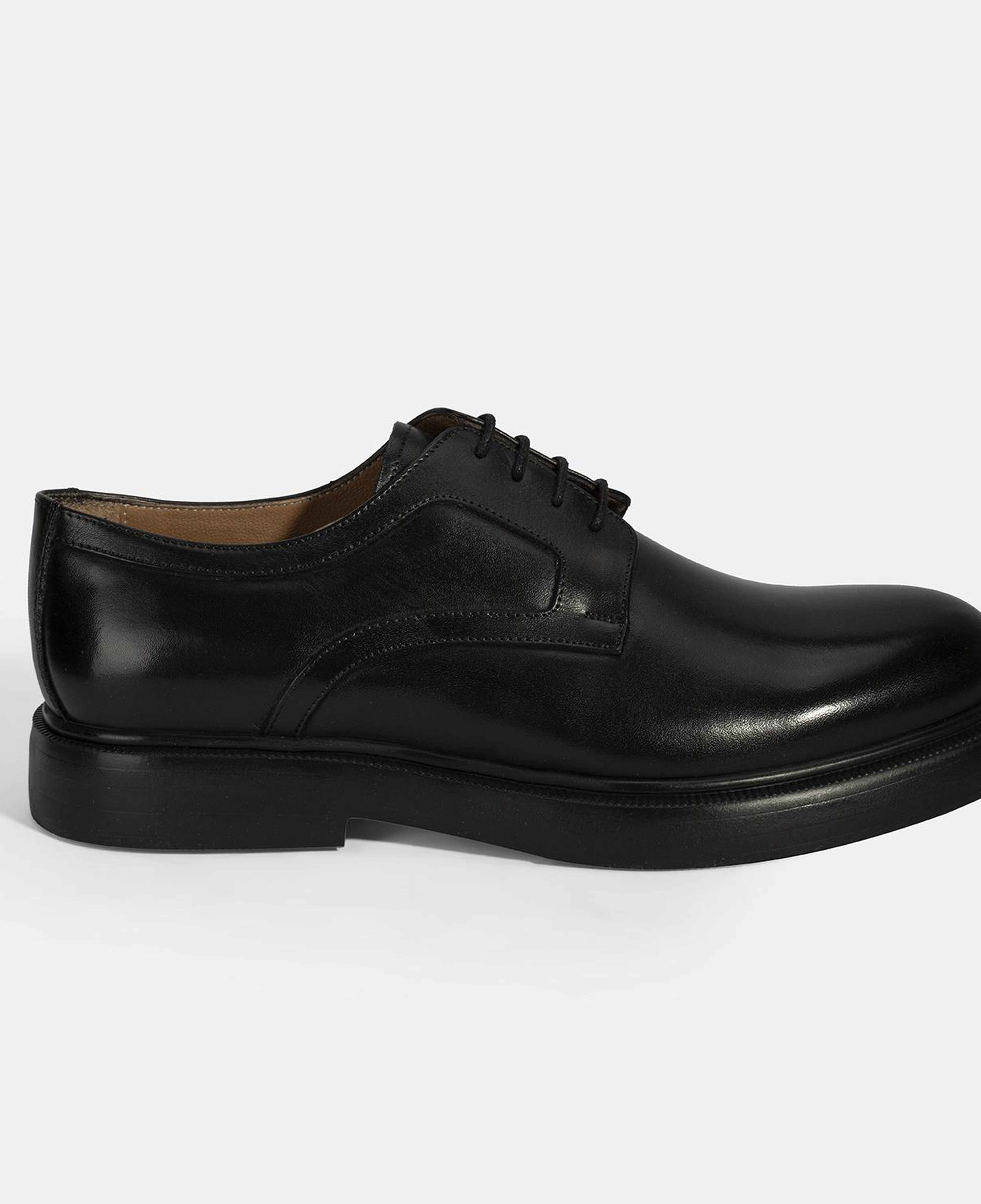 Erkek Siyah Bağcıklı Klasik Deri Ayakkabı