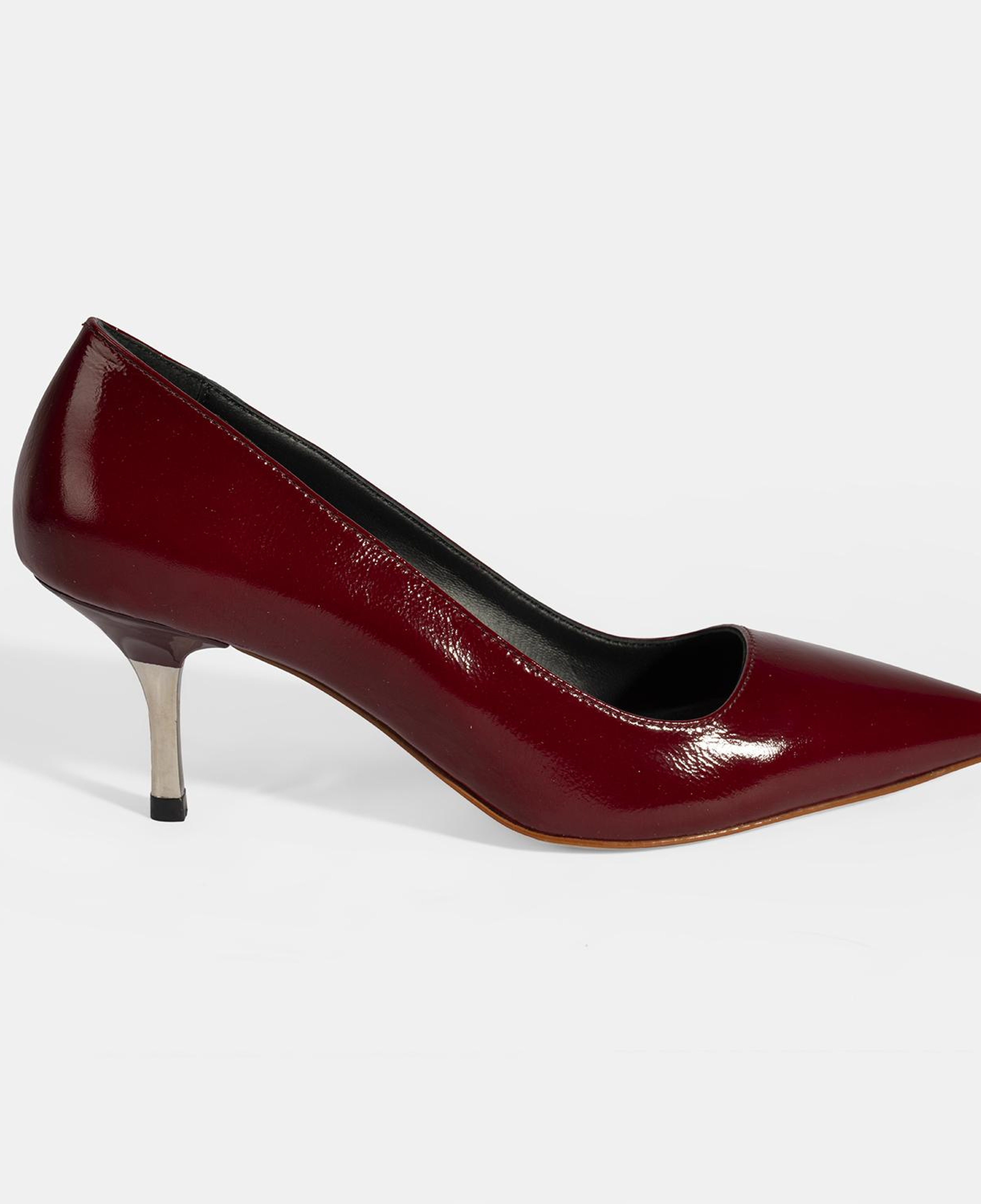 Kadın Bordo Deri Stiletto