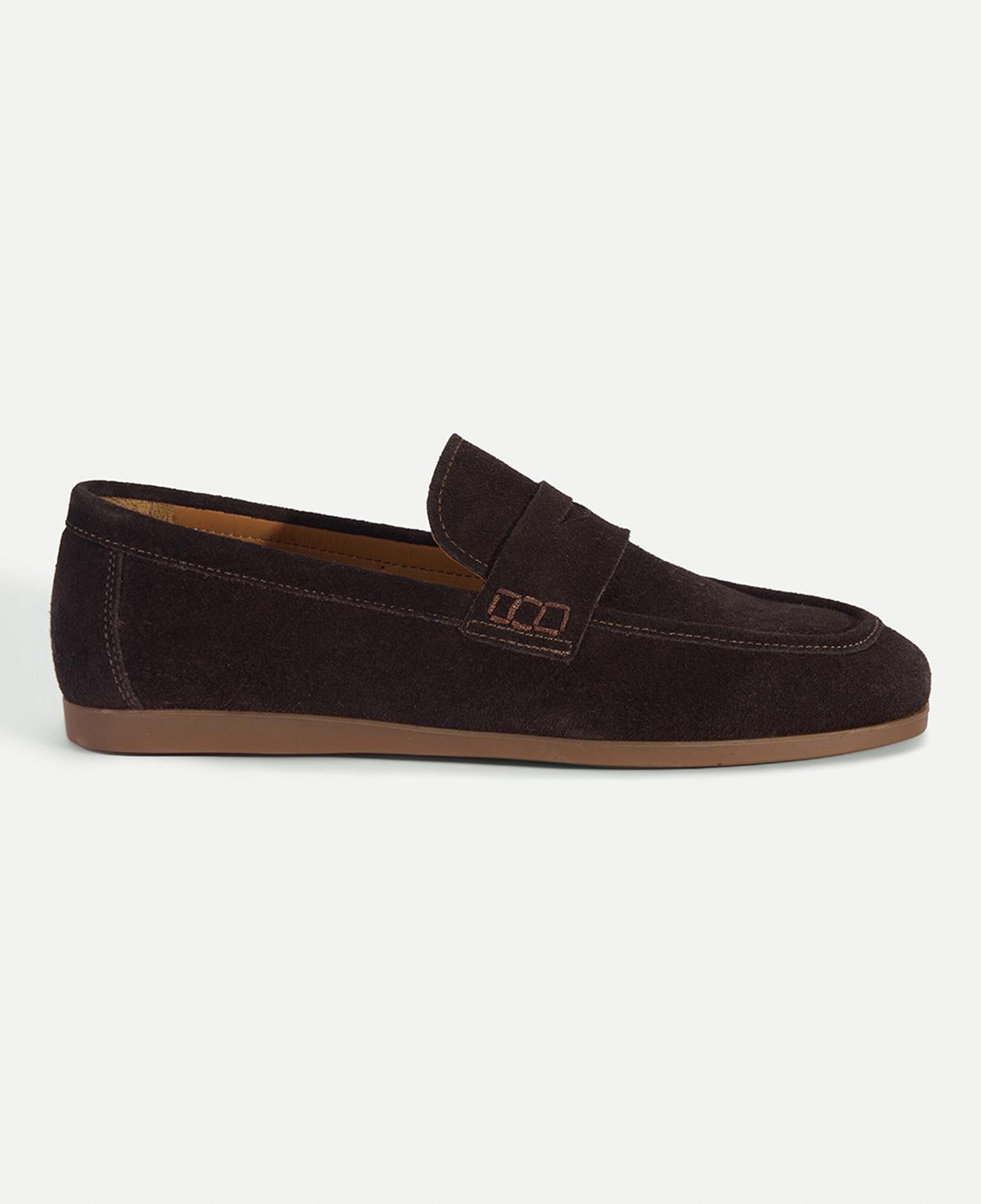 Erkek Kahve Klasik Süet Deri Loafer