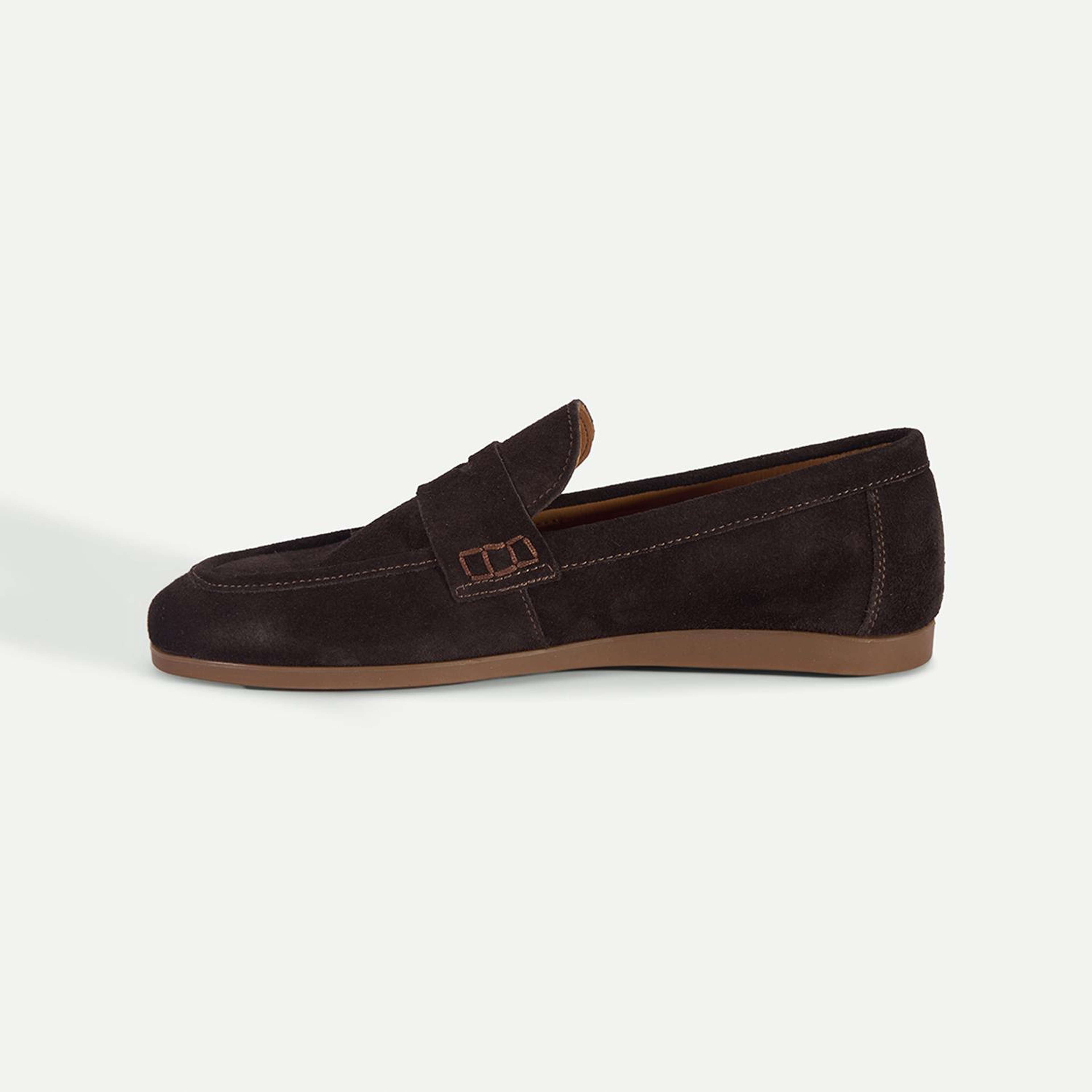 Erkek Kahve Klasik Süet Deri Loafer