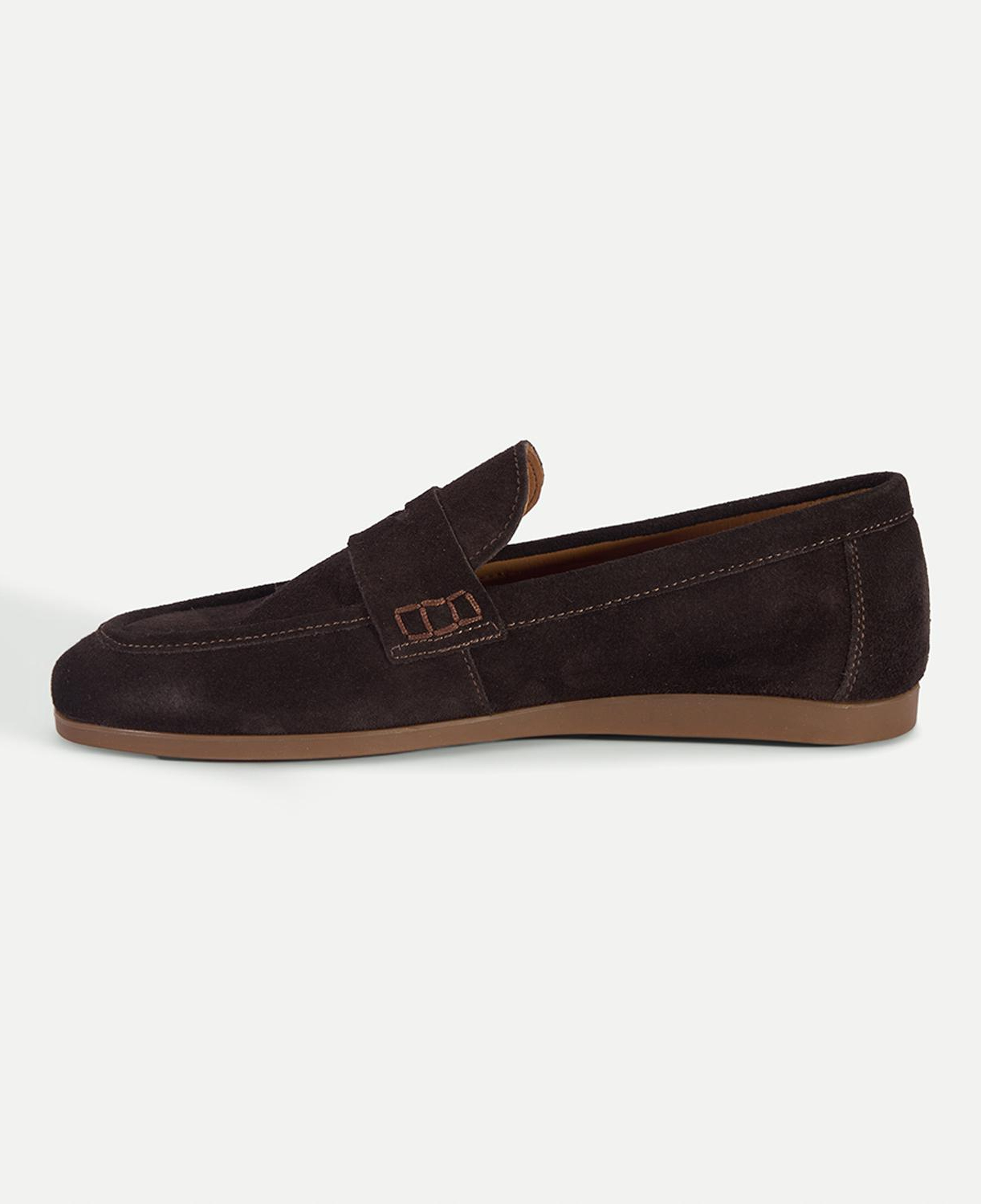 Erkek Kahve Klasik Süet Deri Loafer