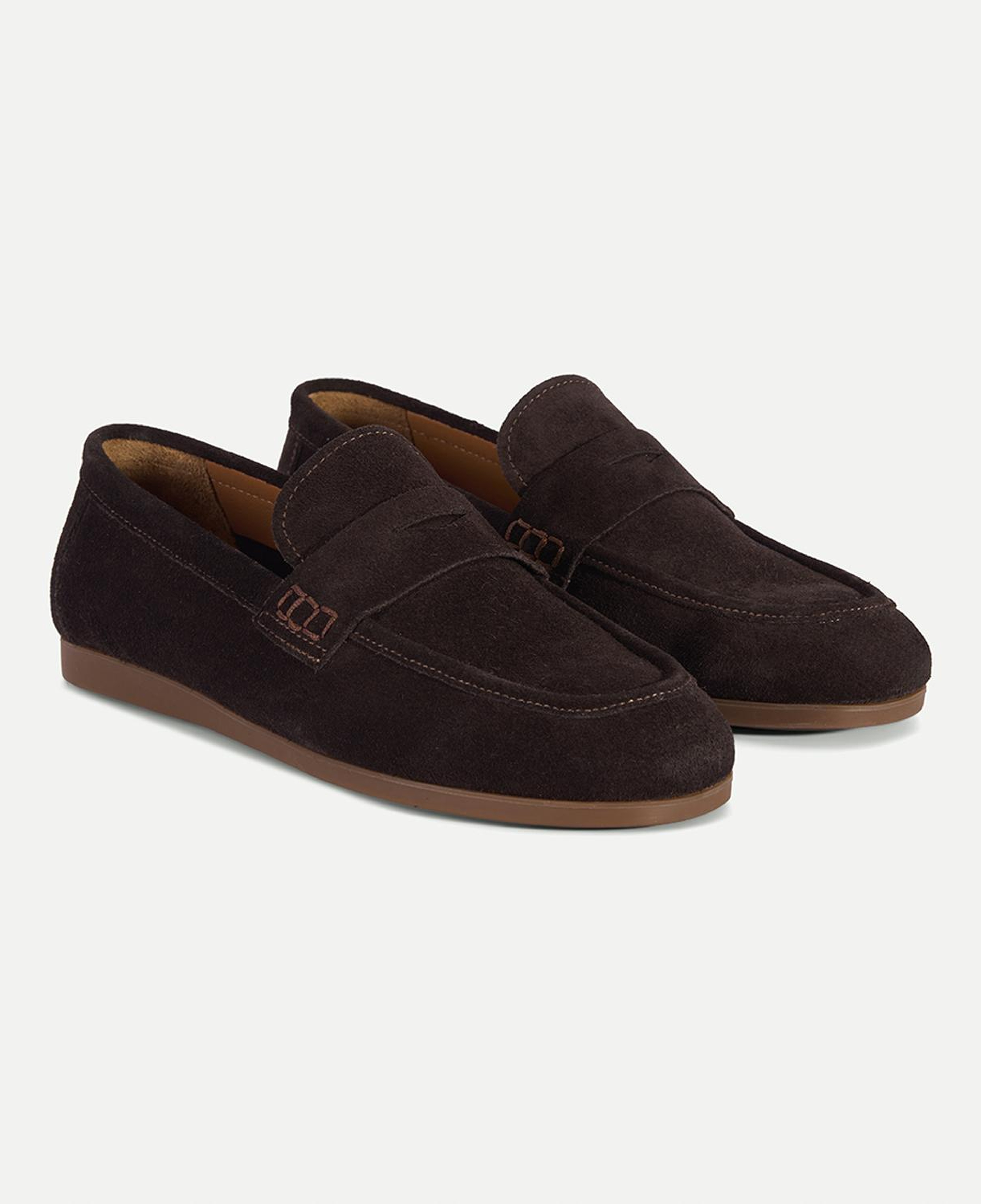 Erkek Kahve Klasik Süet Deri Loafer