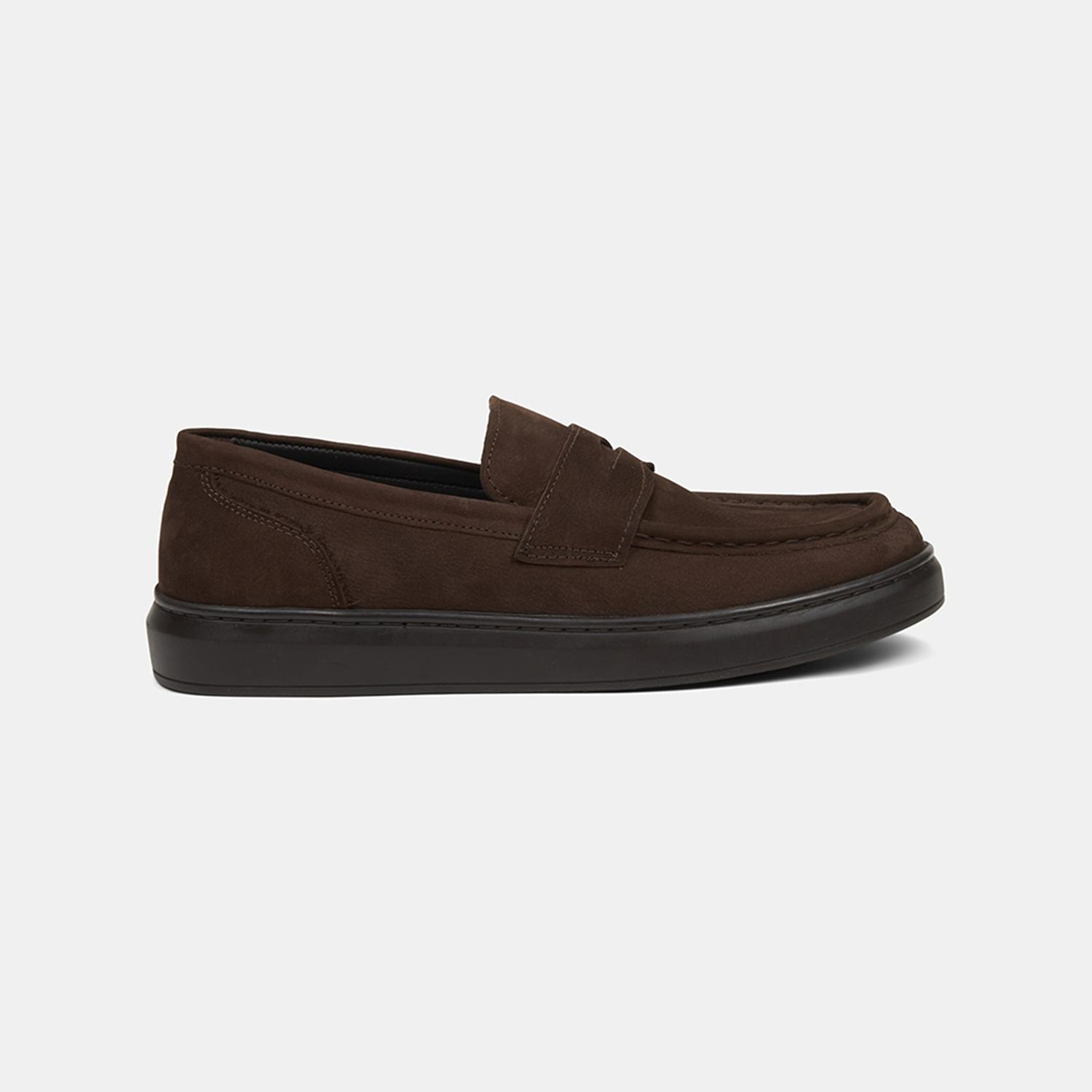 Erkek Kahve Nubuk Deri Loafer