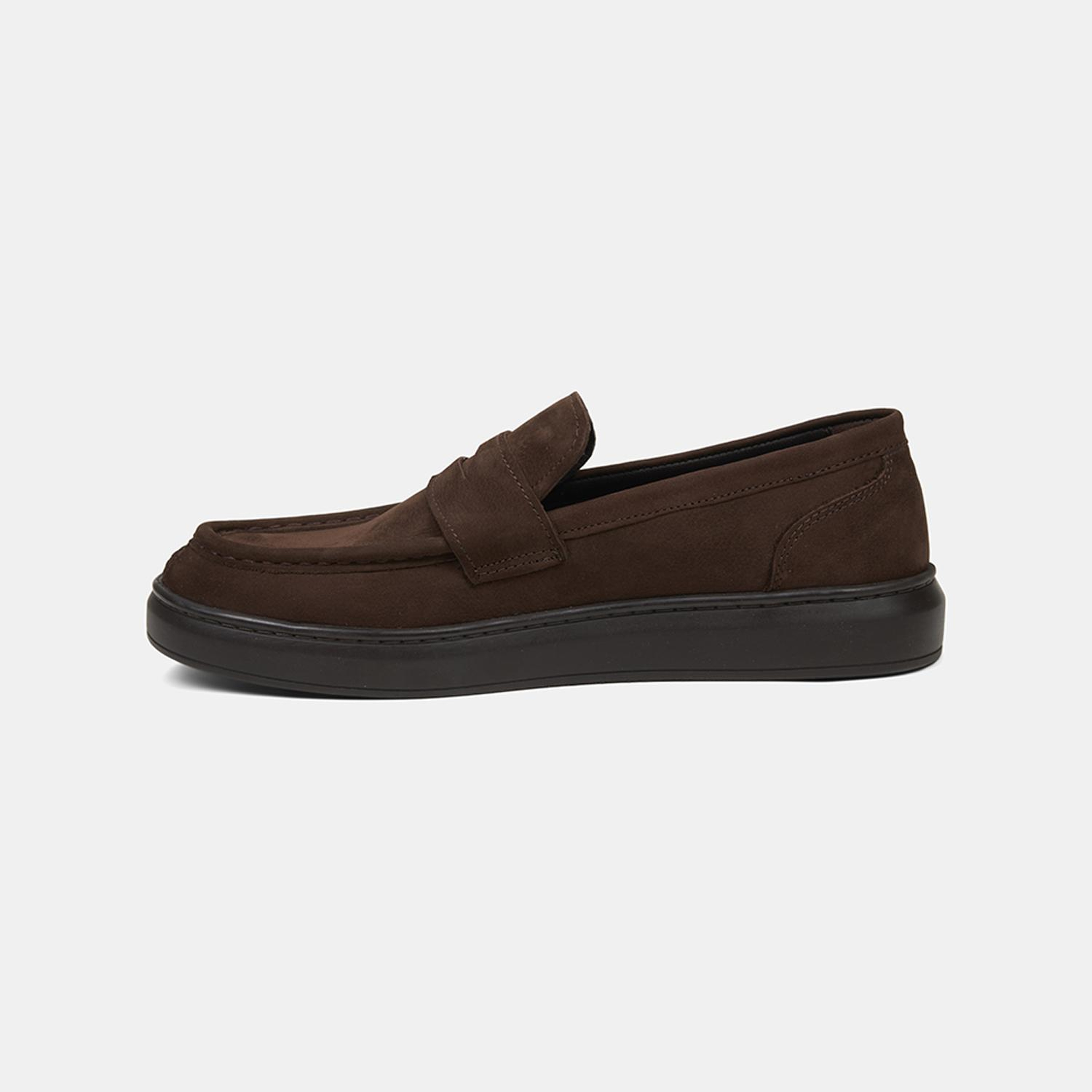 Erkek Kahve Nubuk Deri Loafer