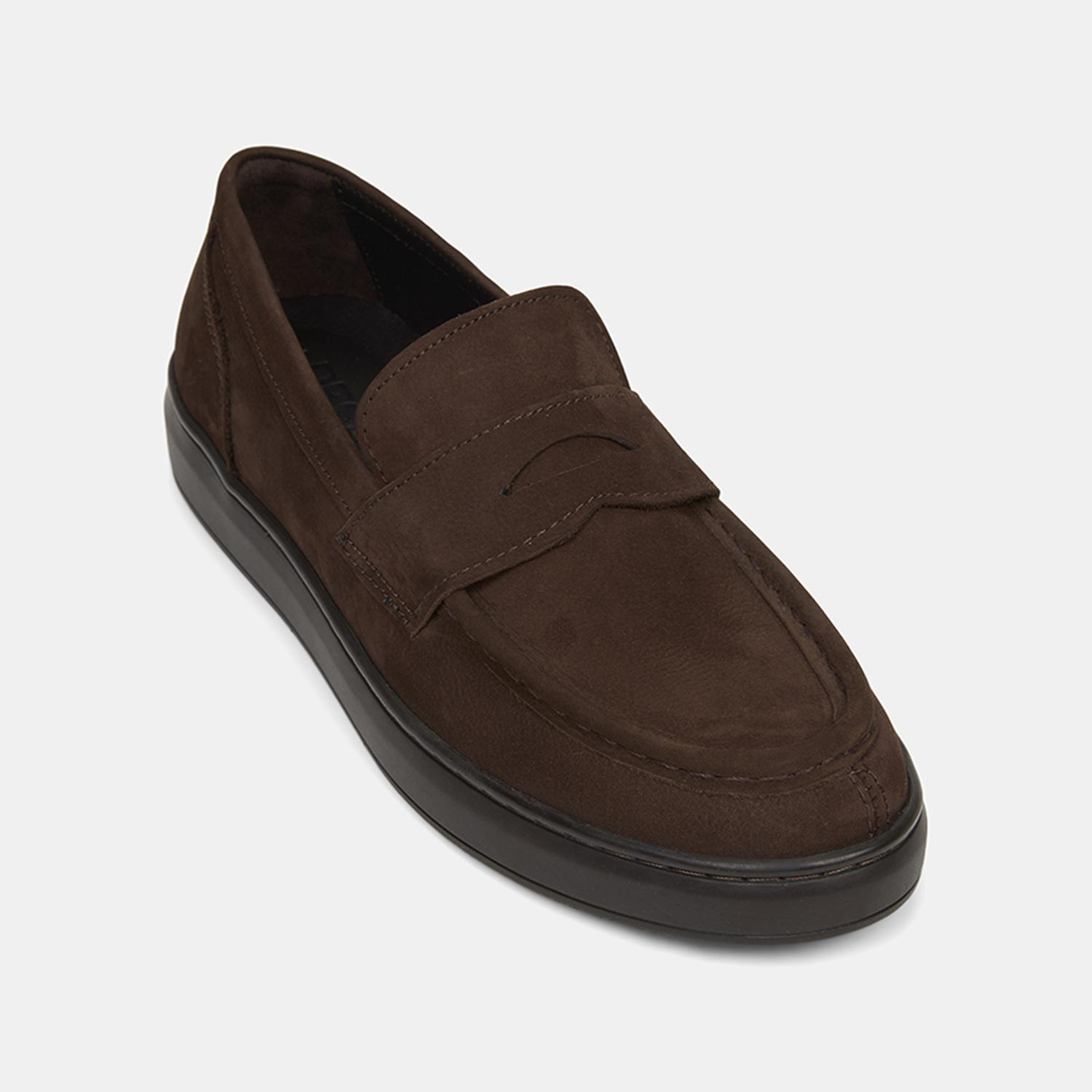 Erkek Kahve Nubuk Deri Loafer