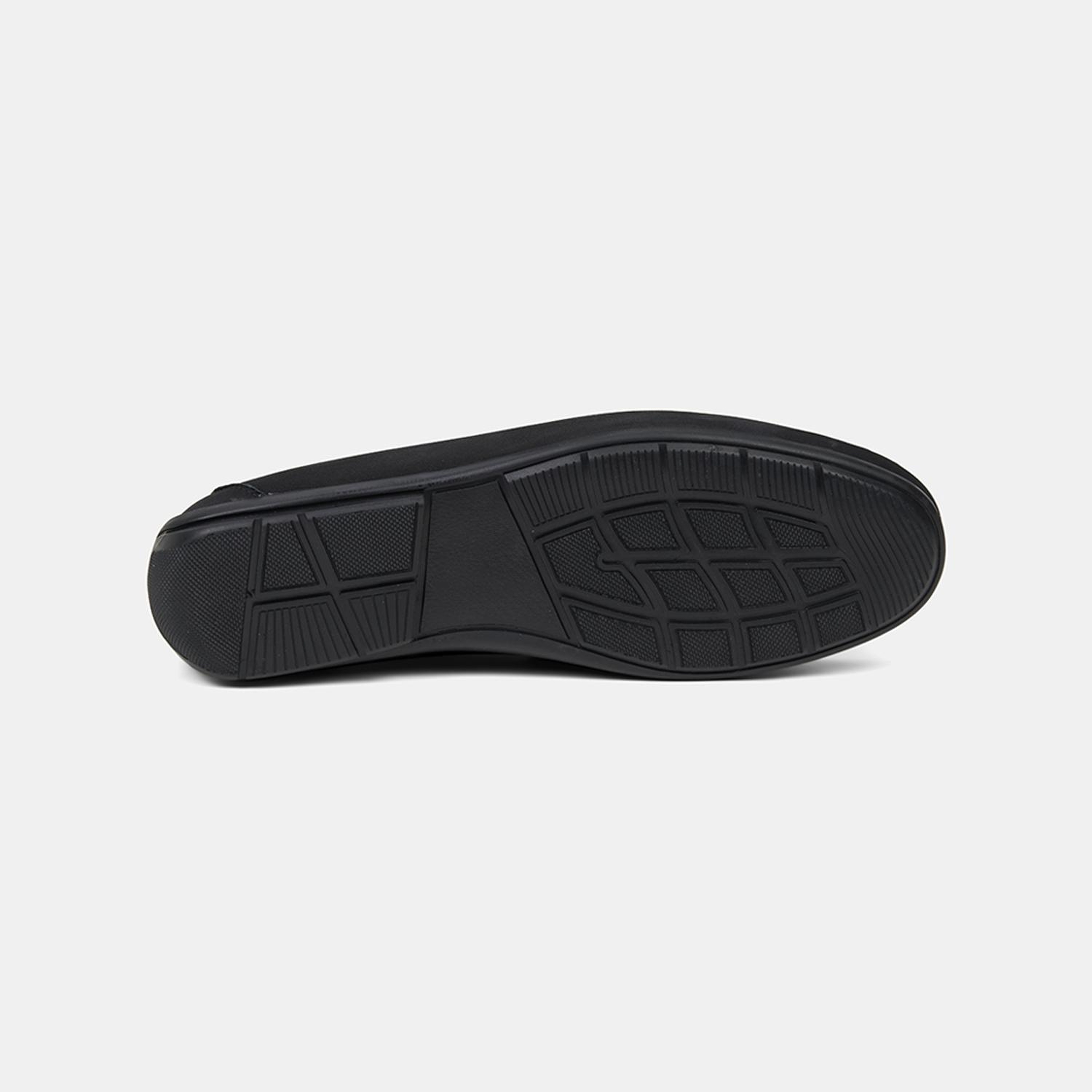 Erkek Siyah Metal Aksesuarlı Nubuk Deri Loafer